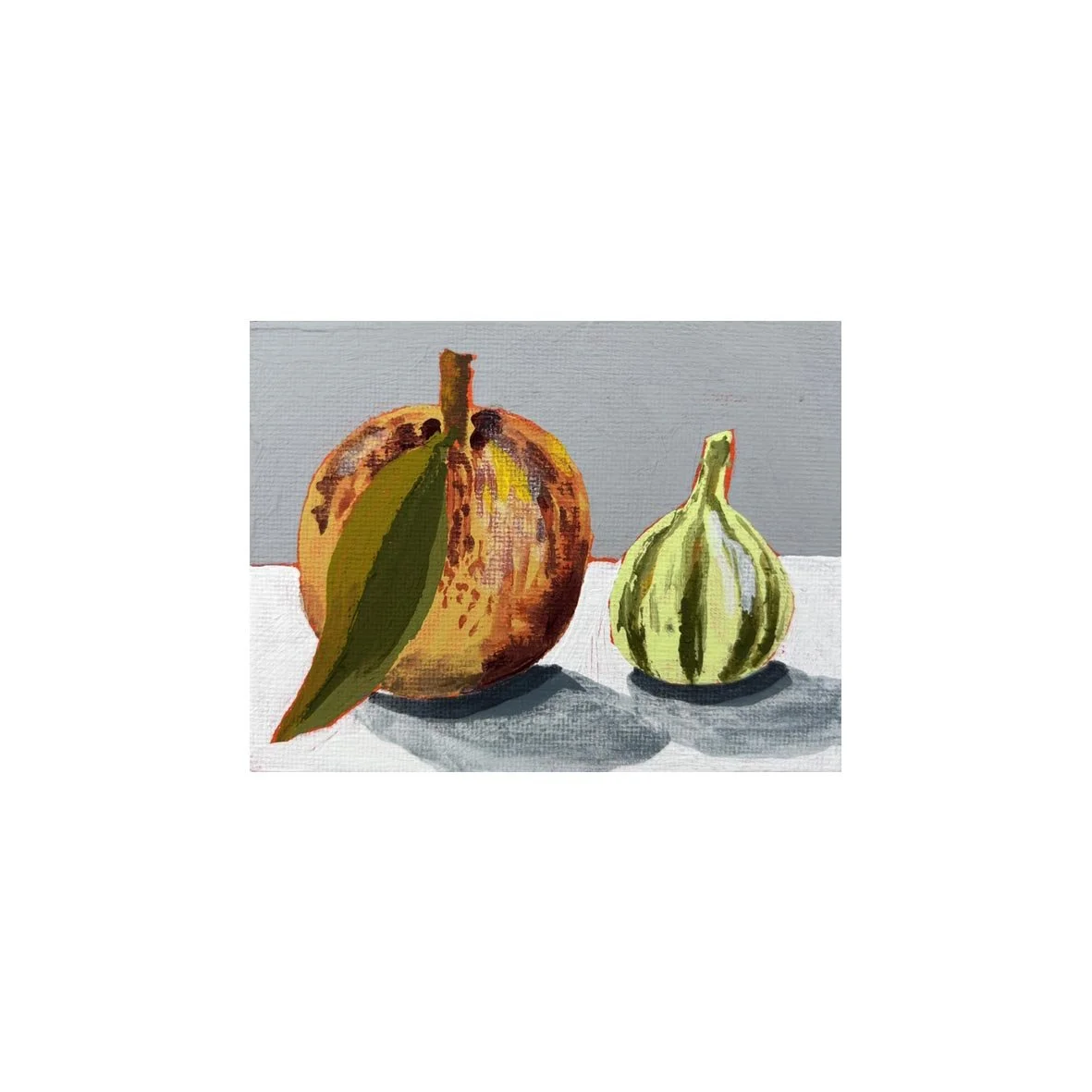 Fig and peach painting