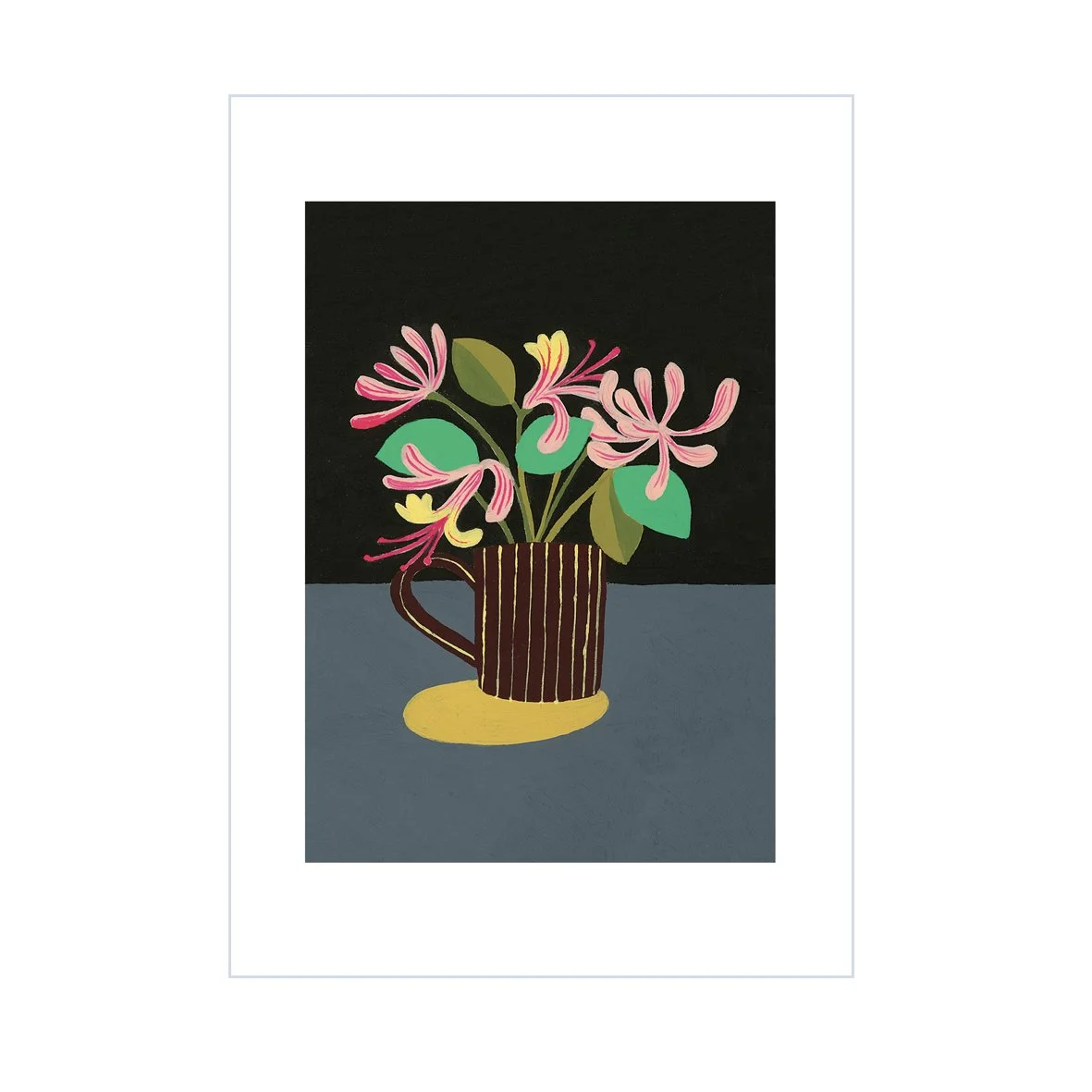 Honeysuckle in a cup A4 Print