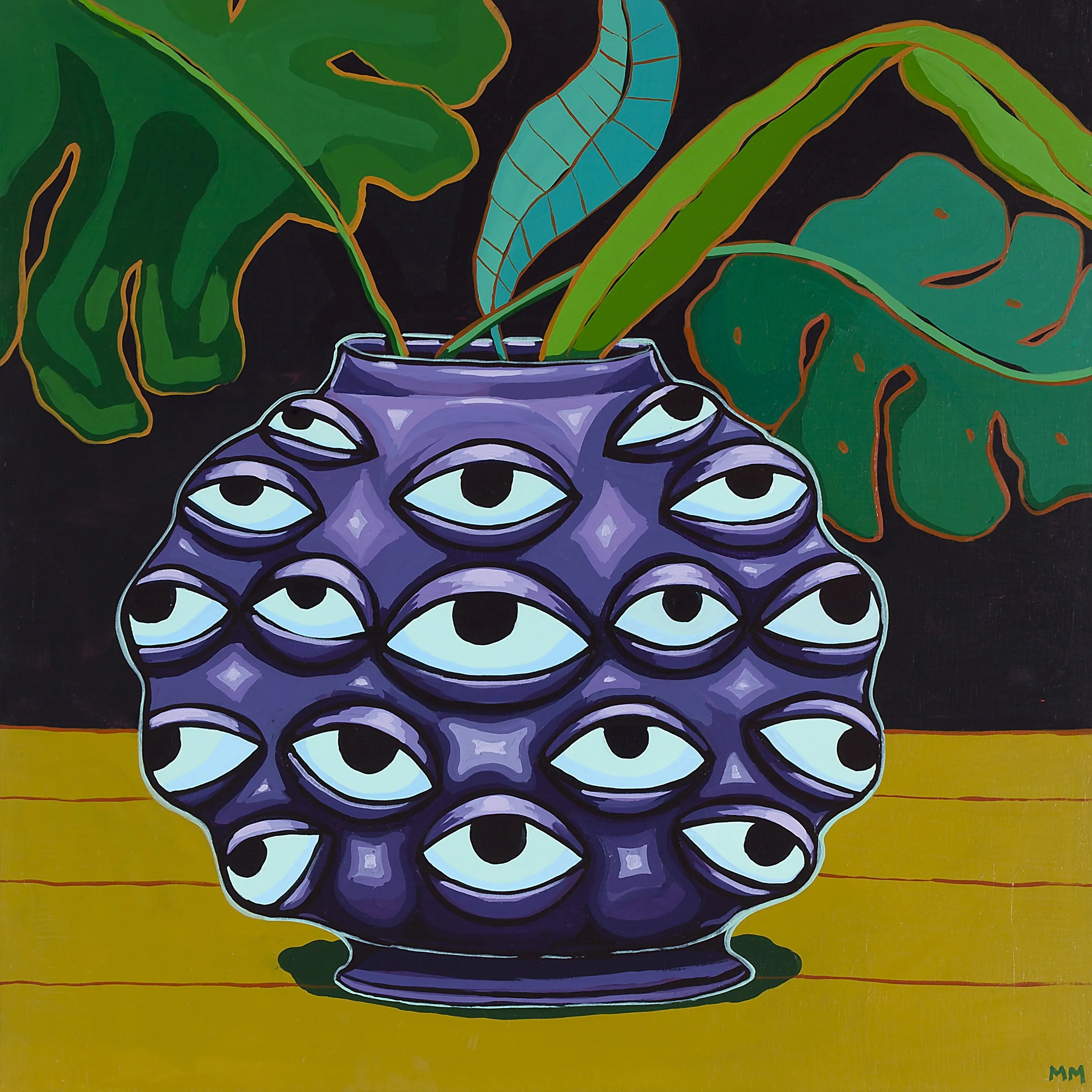 The Gift I <br><em>Acrylic on birch, 16"x16", 2025</em>