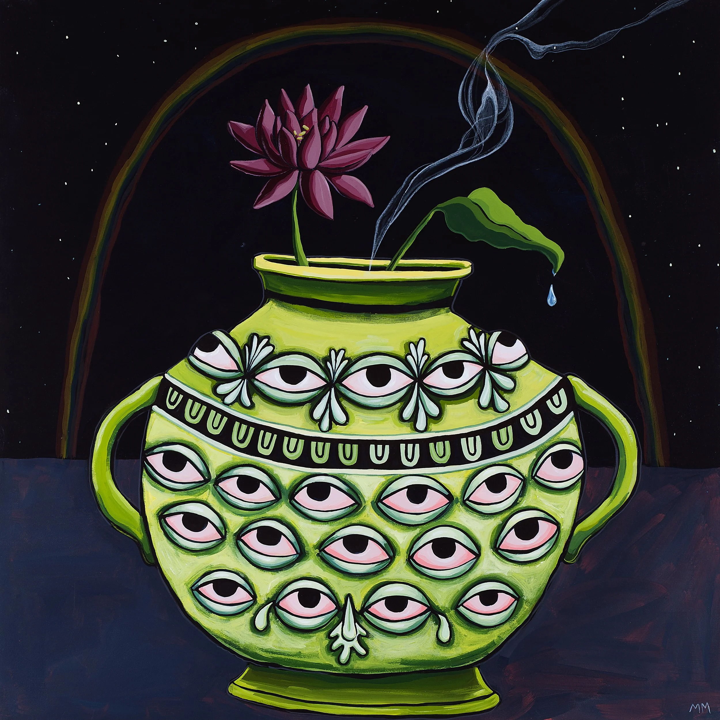 The Gift II <br><em>Acrylic on birch, 24"x24", 2025</em>