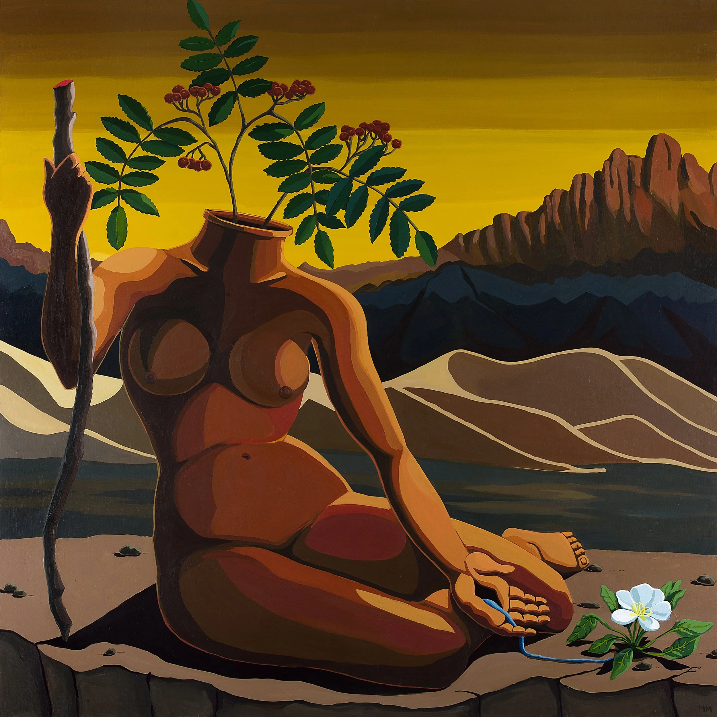 Reimagined Dream of Ossian <br><em>Acrylic on birch, 36"x36", 2025