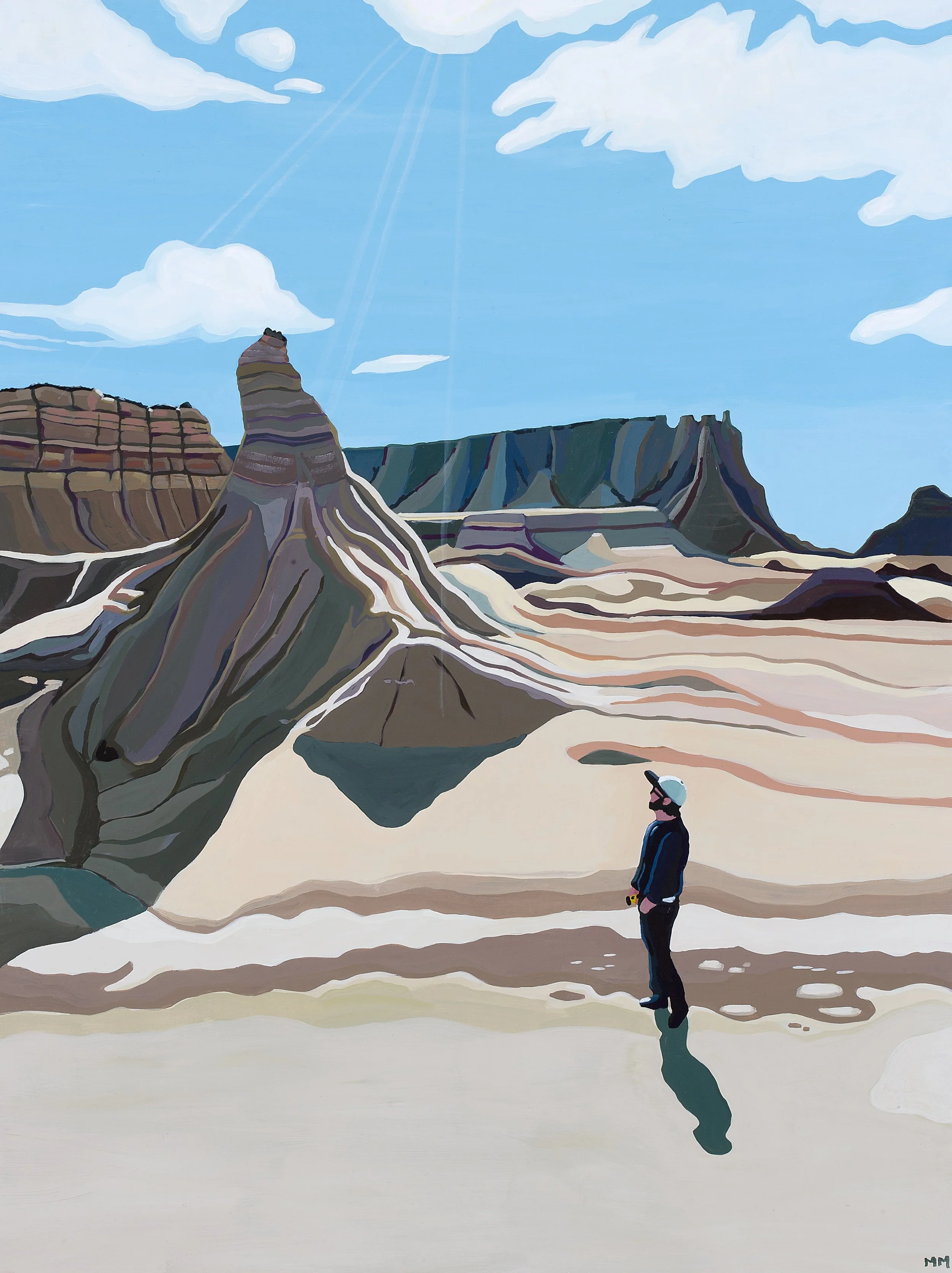 No Peanuts for the Prairie Dogs <br><em>Acrylic on birch, 16"x20", 2025</em>