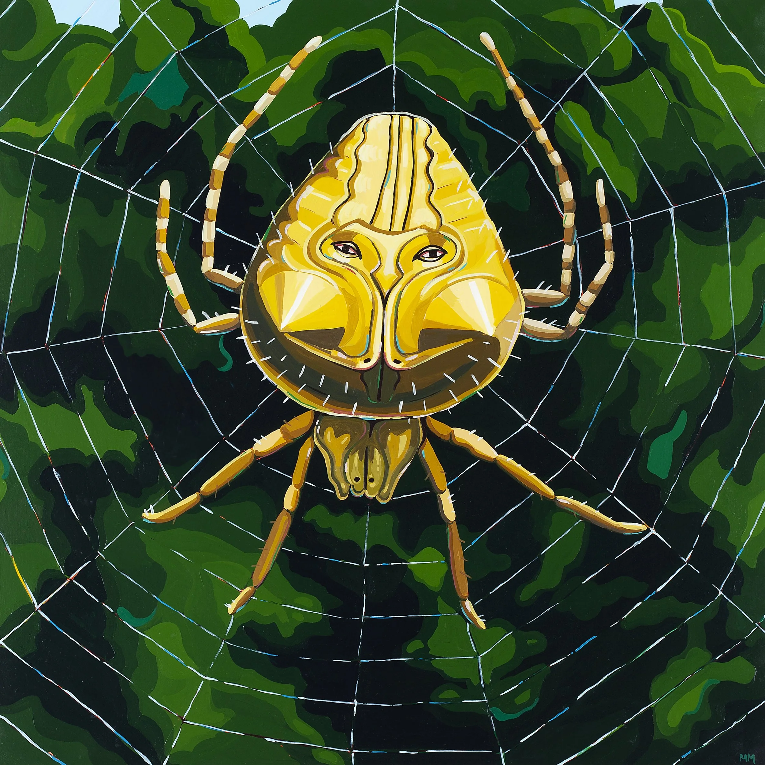 Home in the Rabbitbrush<br><em>Acrylic on birch, 24"x24", 2025</em>