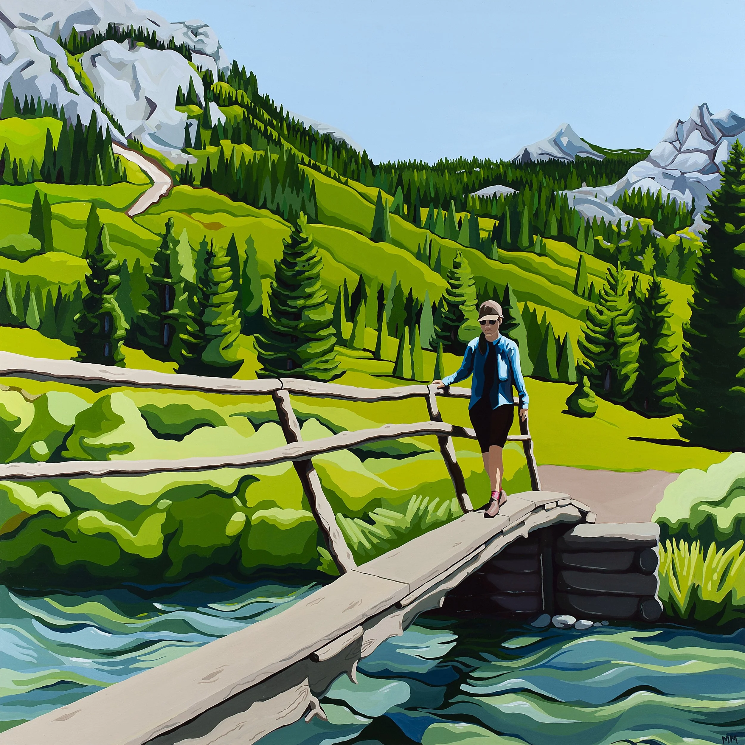 East Eagle<br><em>Acrylic on birch, 36"x36", 2025</em>