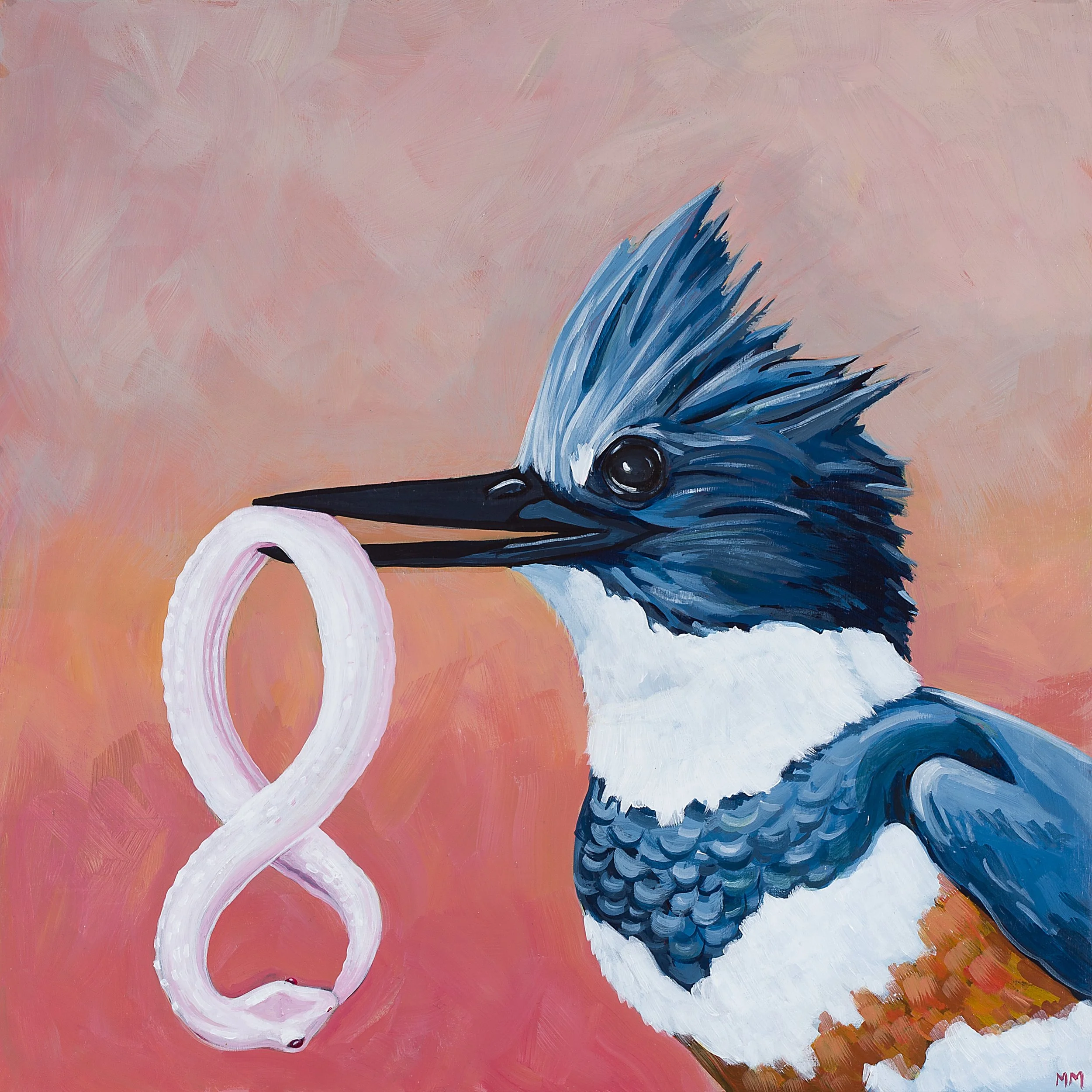 Recoil: Infinite <br><em>Acrylic on birch, 16"x16", 2025</em>