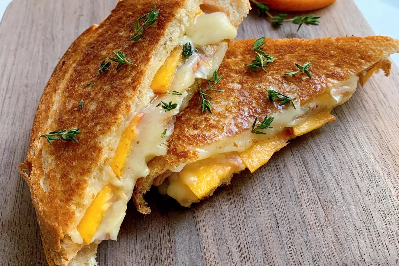 3-Cheese Grilled Cheese With Prosciutto &amp; Nectarine