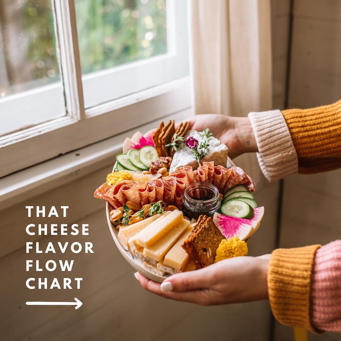 SAVE this guide for your future cheese parties! The &ldquo;cheese flavor flow chart&rdquo; is one of my favorite elements in my cookbook, That Cheese Plate Wants To Party. Whether you&rsquo;re looking for the perfect cheese to serve or sharing tastin