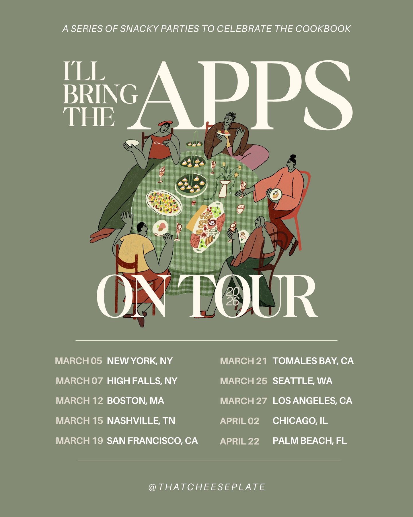 BRINGING THE APPS TO A CITY NEAR YOU! From chic rooftops to charming dairy farms with baby goats, join us for one-of-a kind snacky gatherings across the country 🧀

Comment TOUR and I&rsquo;ll send you all the details, you can also find the link in m