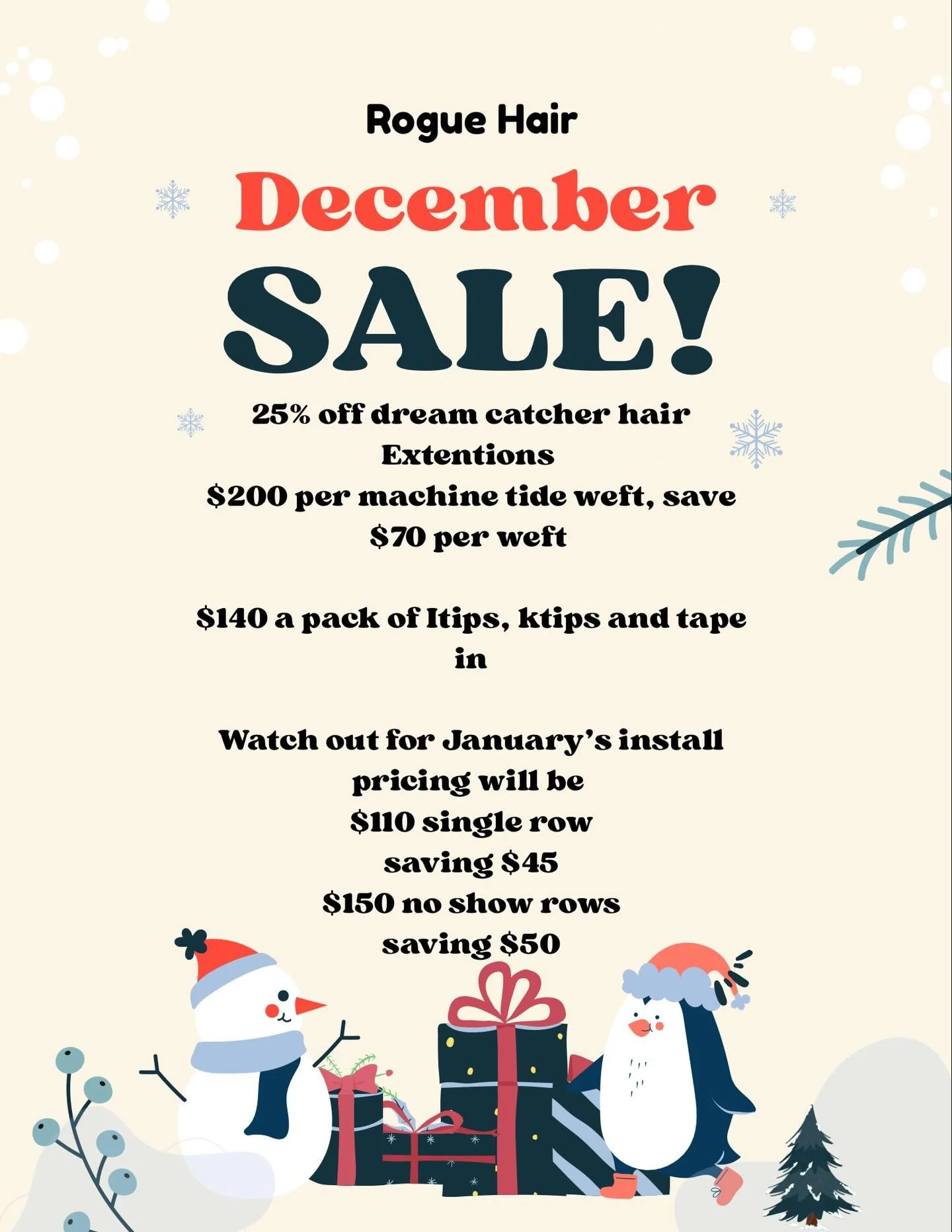 ✨ Rogue Hair December Sale is HERE! ✨
The holidays are the perfect time to refresh your look, and we&rsquo;re making it easier than ever with our biggest extension savings of the season! ❄️💁🏼&zwj;♀️
Enjoy 25% off Dream Catcher hair extensions, plus
