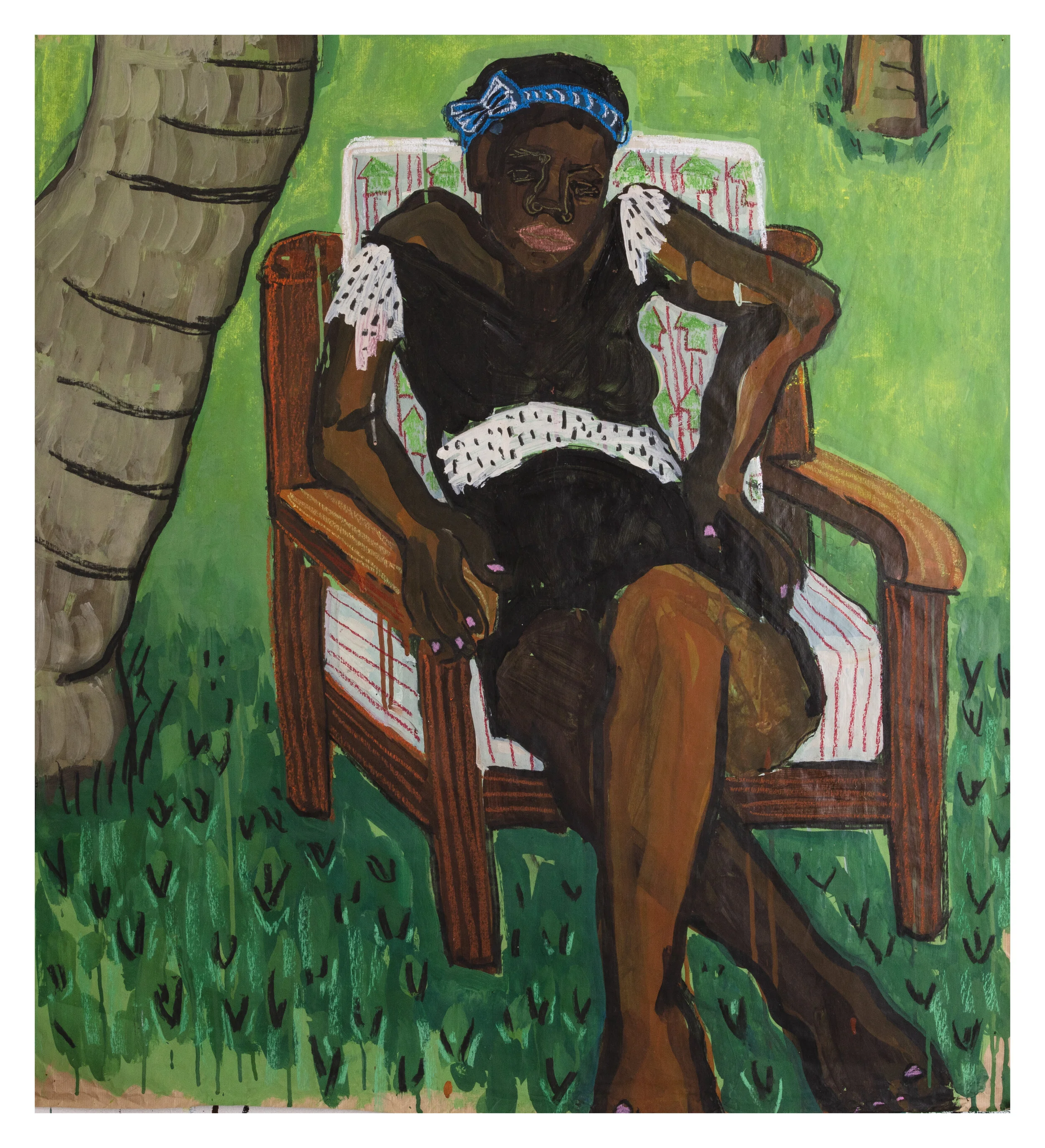 Doris, 2021, 99x108cm, pastel and acrylic on paper