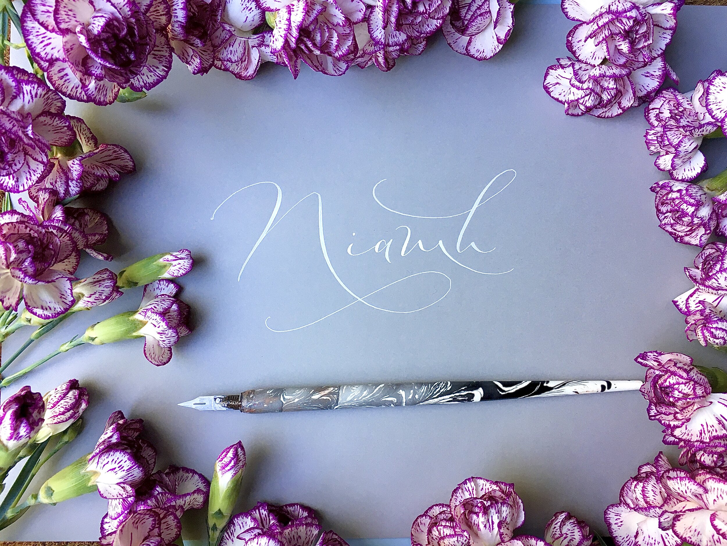 Pointed pen modern calligraphy by Mint Lettering @mintlettering.jpg