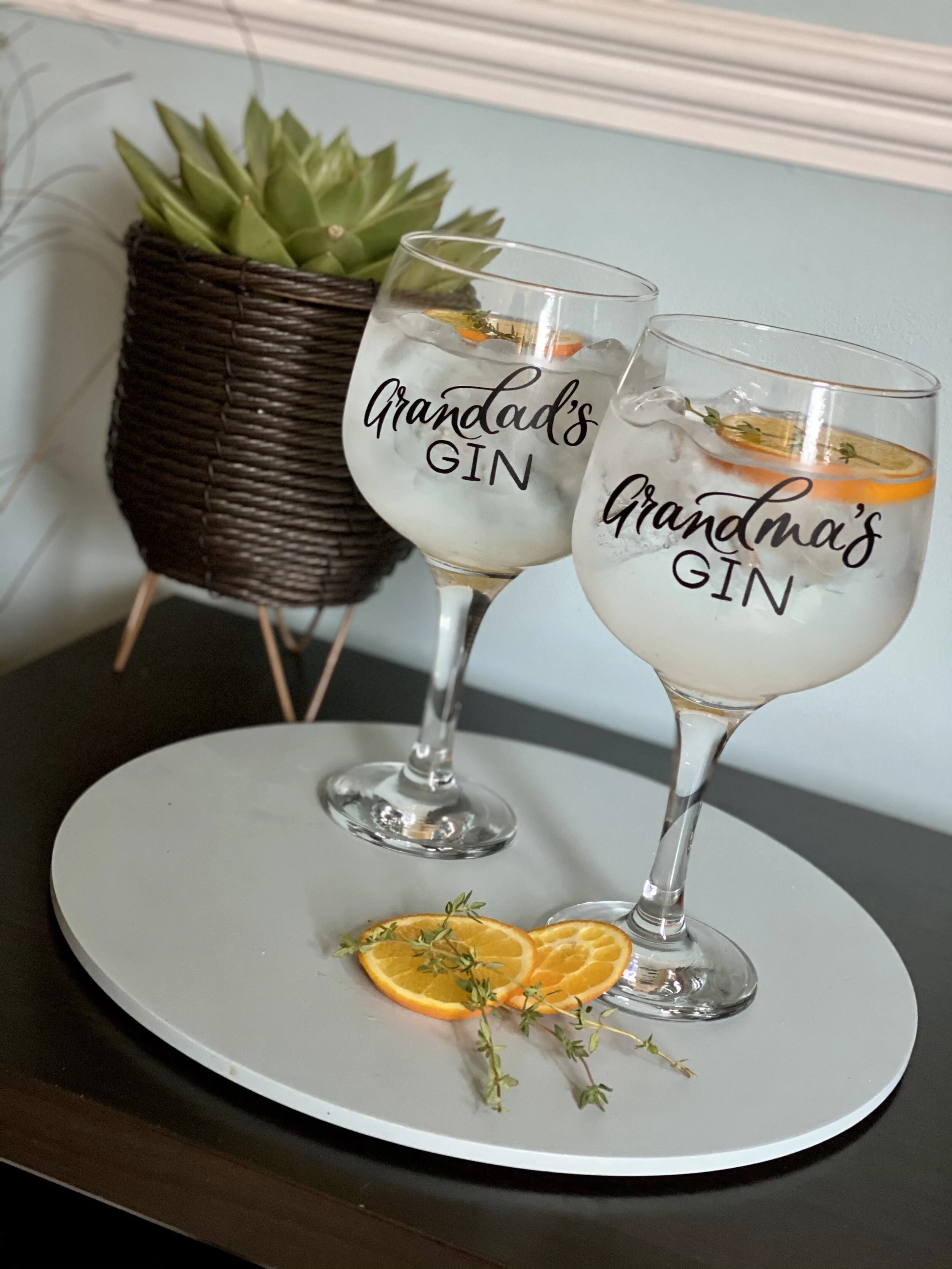 grandads gin glass