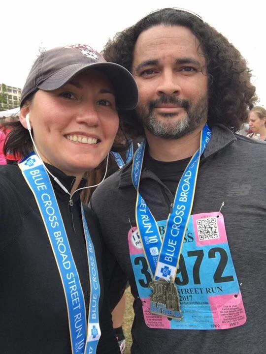 Aliya and I after surviving the Broad Street Run in Philadelphia, PA