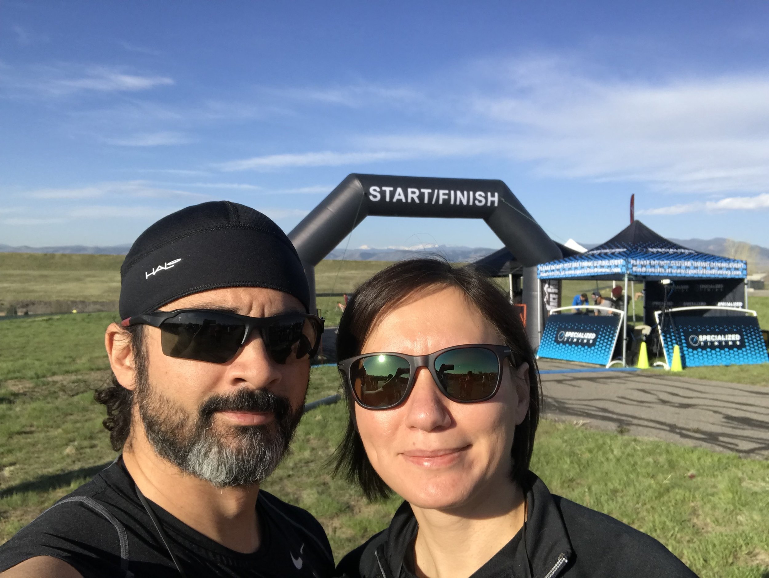 Pre-race at the start line