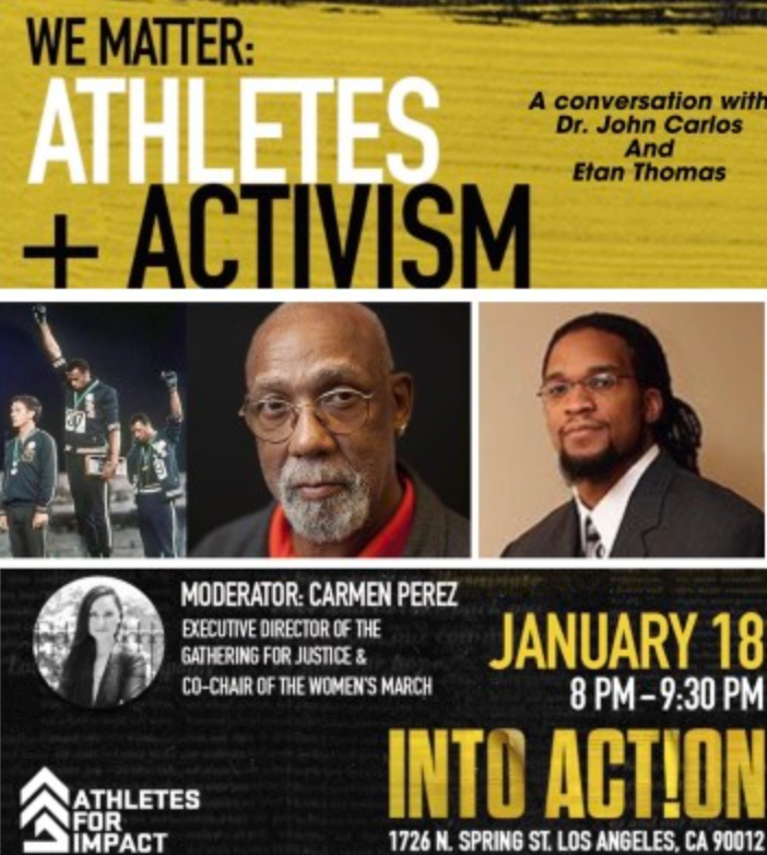 Onstage with John Carlos