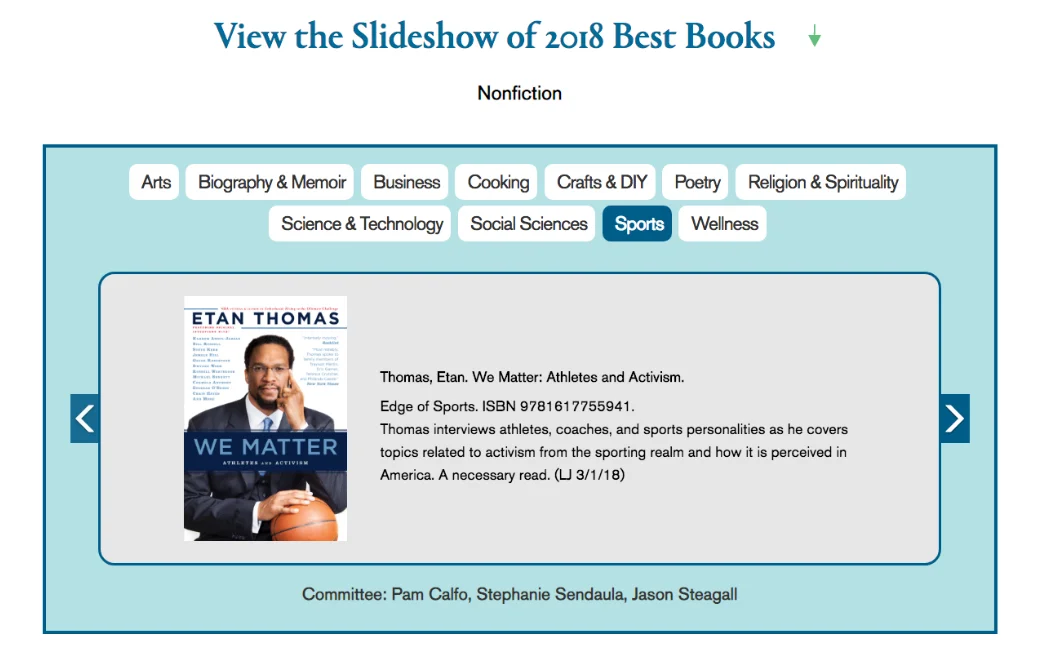 We Matter named top 5 sports books for 2018