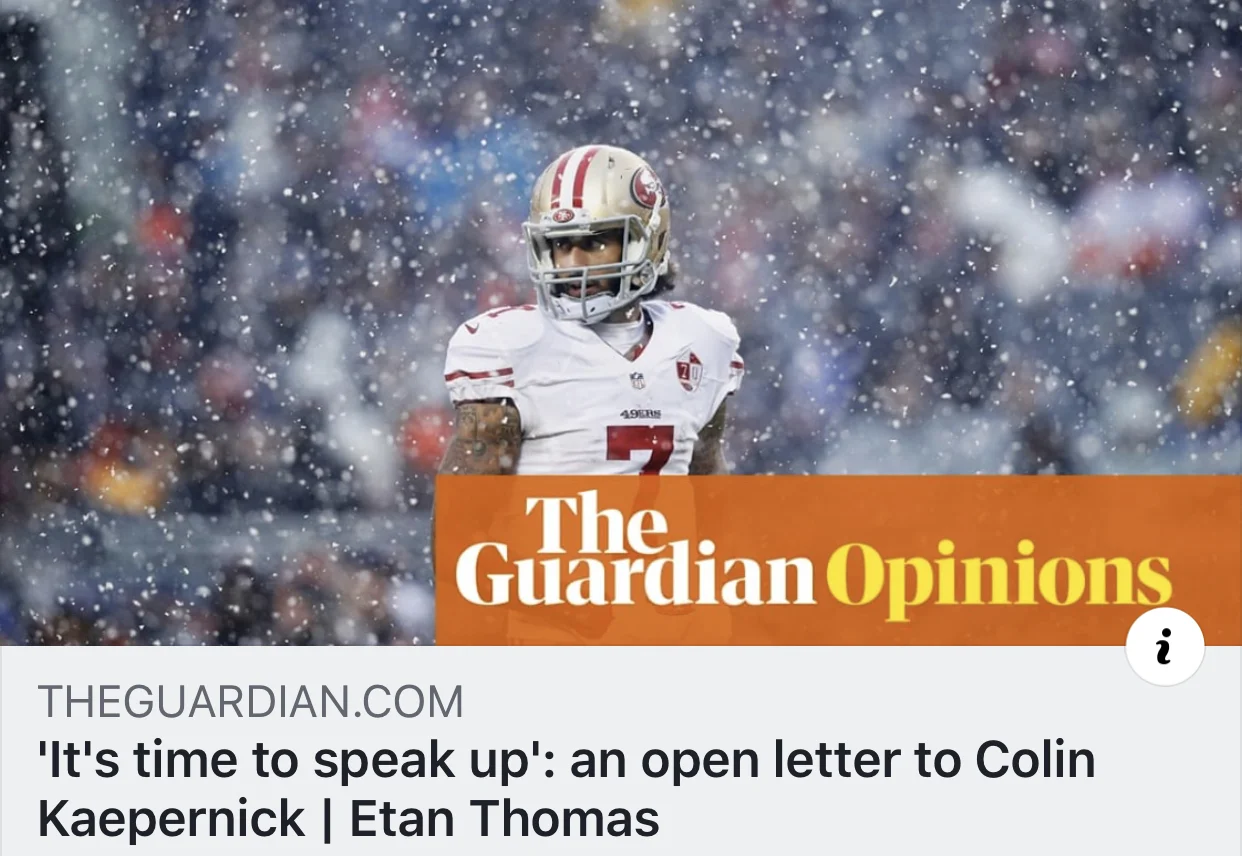 An Open Letter To Colin Kaepernick