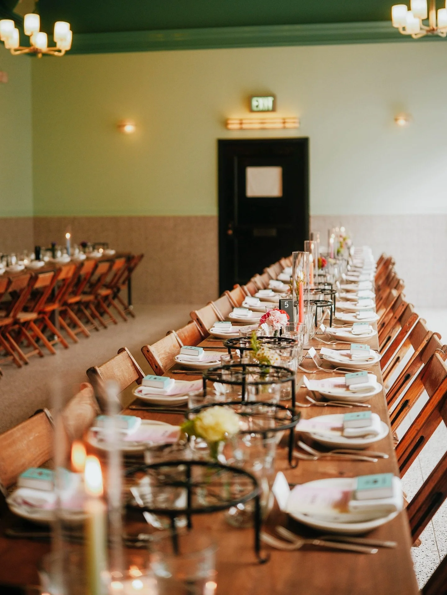 From Jed + Brooke&rsquo;s wedding dinner at the beautiful @glasserienycevents ✨