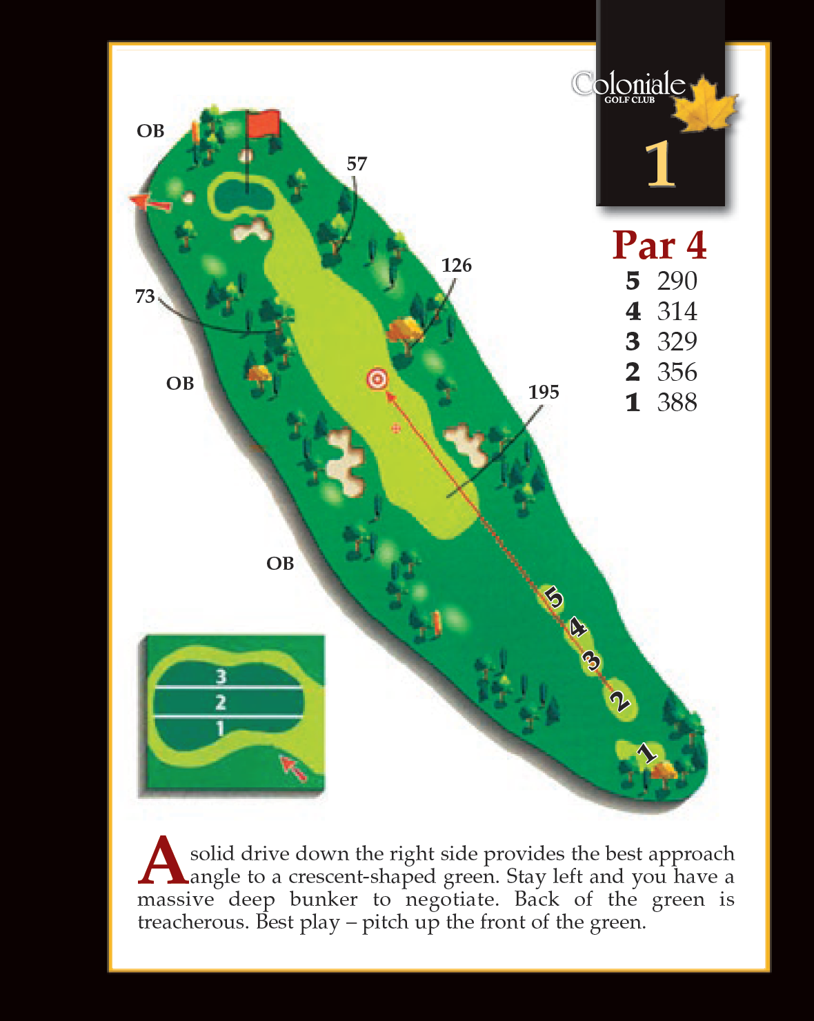 Coloniale Golf Scorecard Edmonton Beaumont - Hole 1