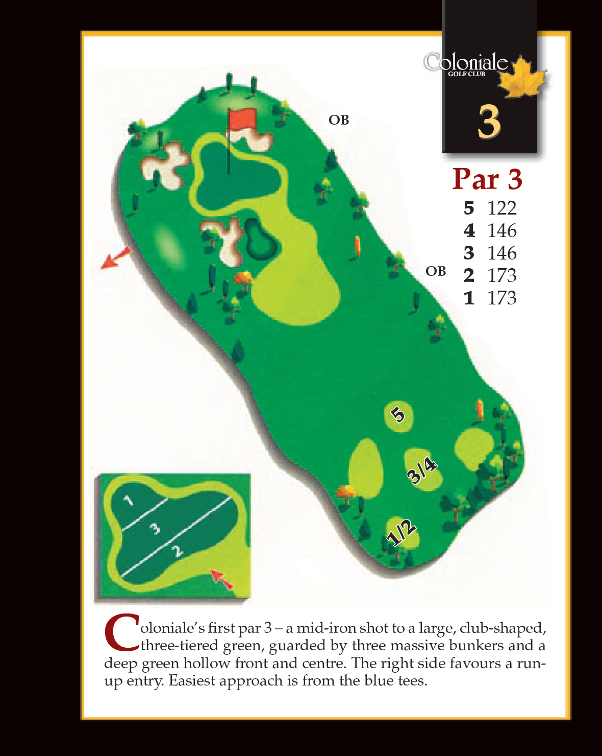 Coloniale Golf Scorecard Edmonton Beaumont - Hole 3