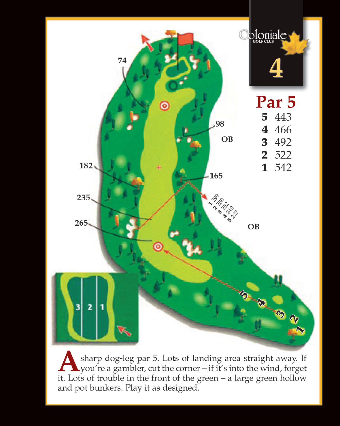 Coloniale Golf Scorecard Edmonton Beaumont - Hole 4