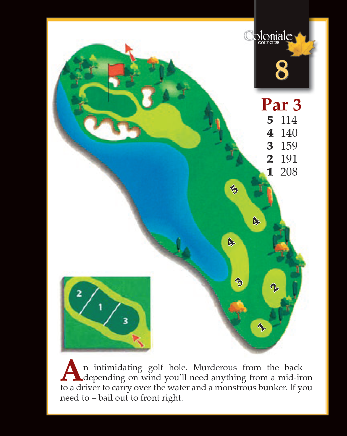 Coloniale Golf Scorecard Edmonton Beaumont - Hole 8