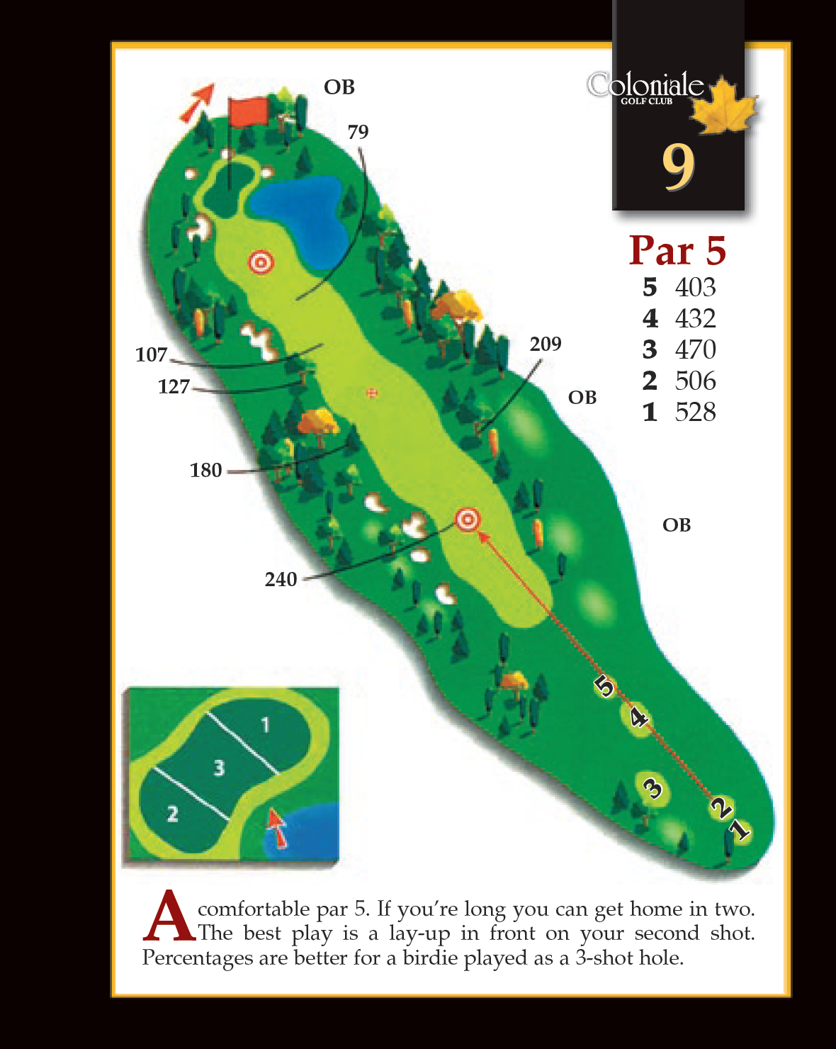 Coloniale Golf Scorecard Edmonton Beaumont - Hole 9