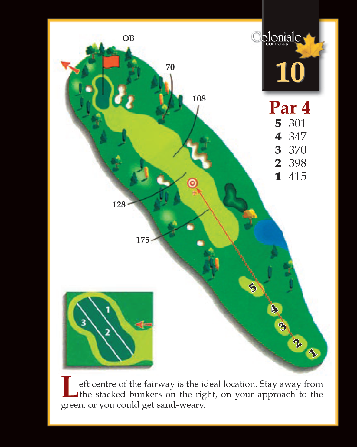 Coloniale Golf Scorecard Edmonton Beaumont - Hole 10