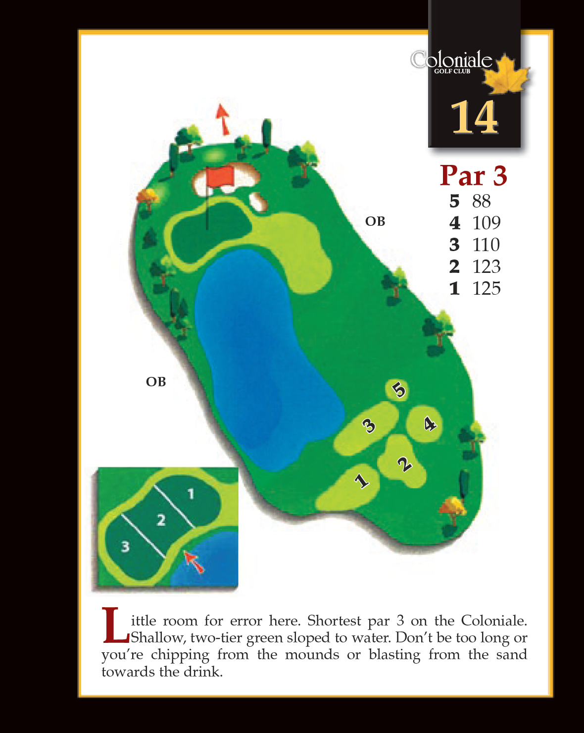 Coloniale Golf Scorecard Edmonton Beaumont - Hole 14