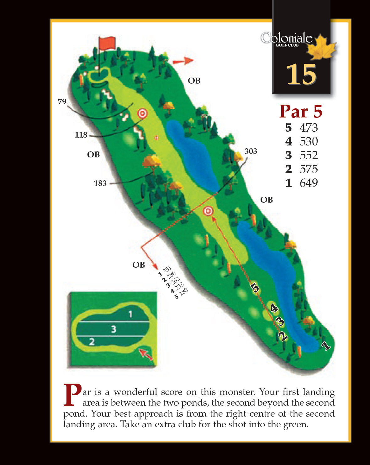 Coloniale Golf Scorecard Edmonton Beaumont - Hole 15