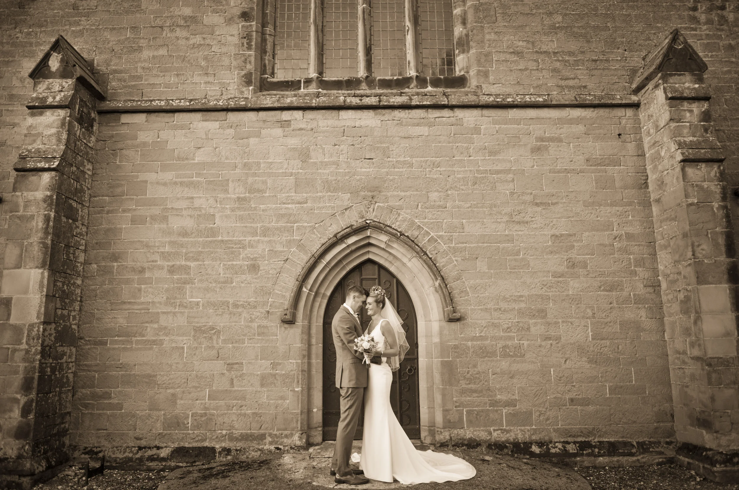 Rustic Barn Wedding Photography, Bride and Groom Romantic Church Wedding Photography Sussex + Relaxed Photography - Chapel Barn, Bolney - Sarah Wenban Wedding Photography