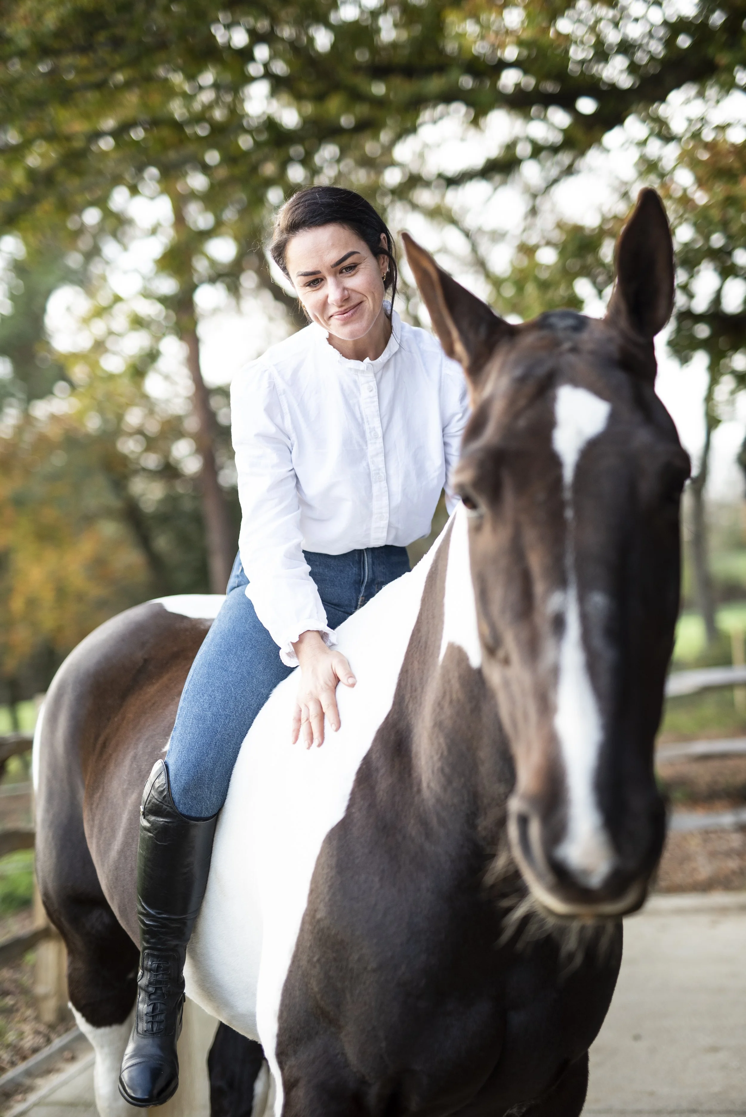 portrait session with horse in sussex
