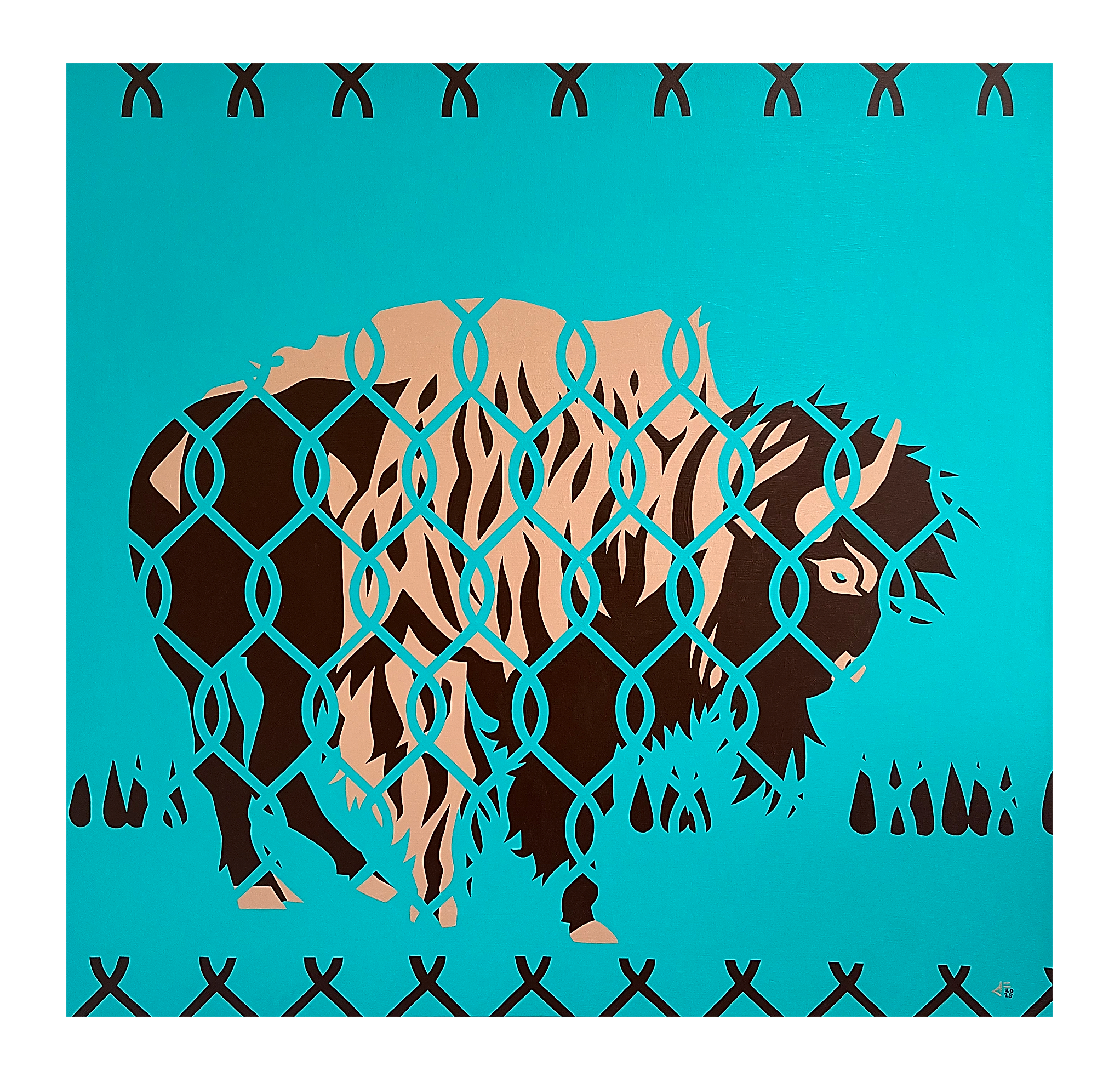 LAND OF THE FREE 30" x 30" acrylic on canvas