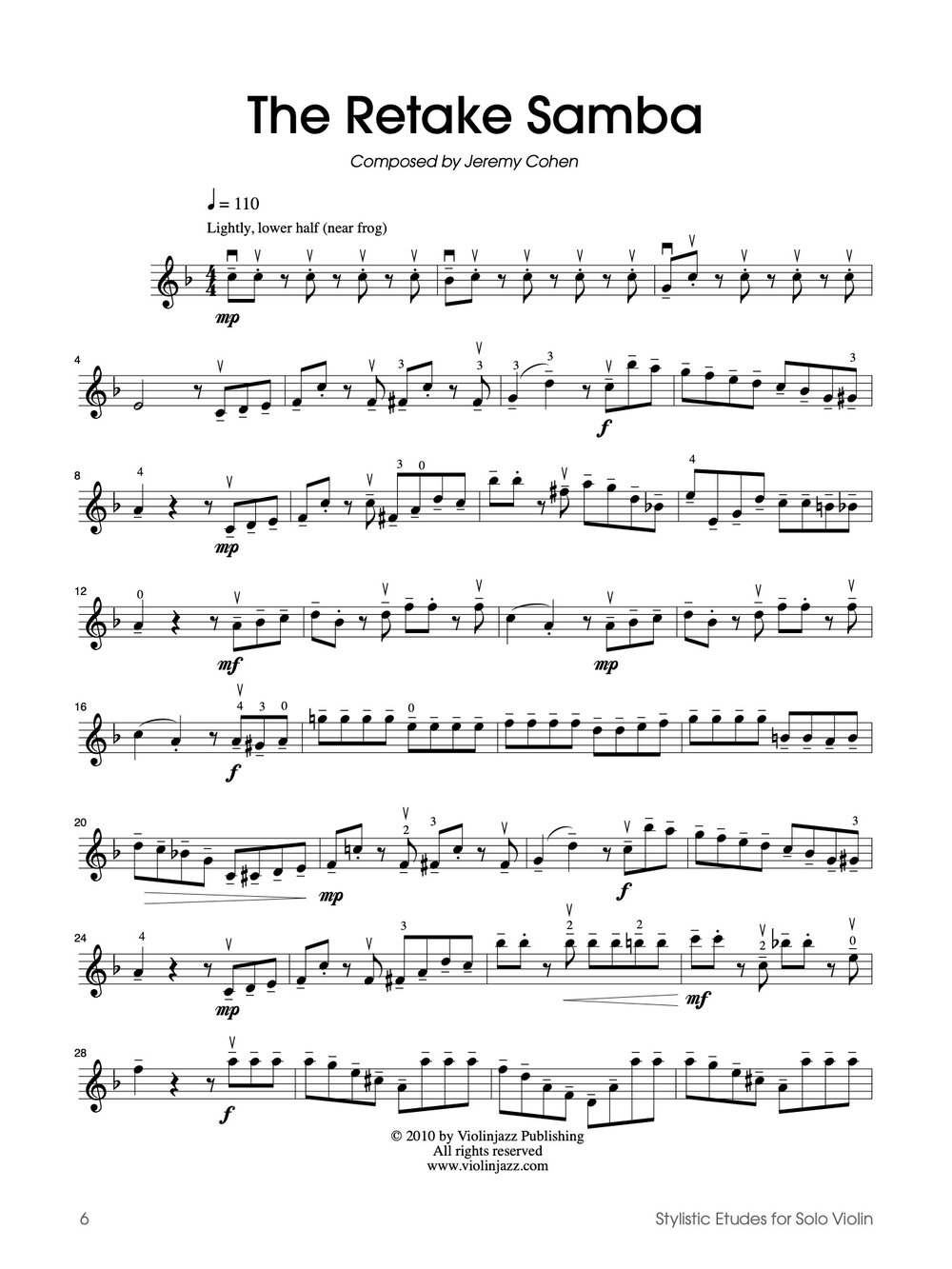 Stylistic for Solo Violin (VLNJZ16) —