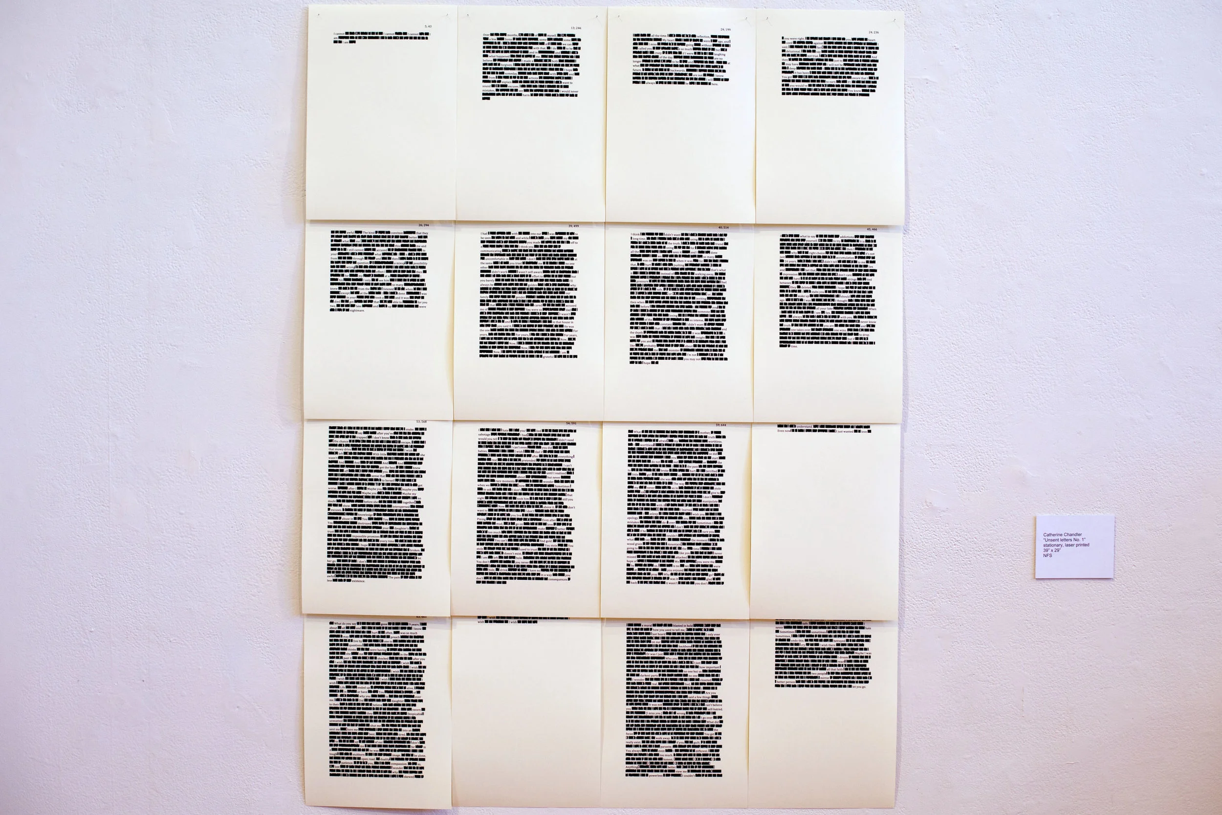 Unsent Letters, No. 1
