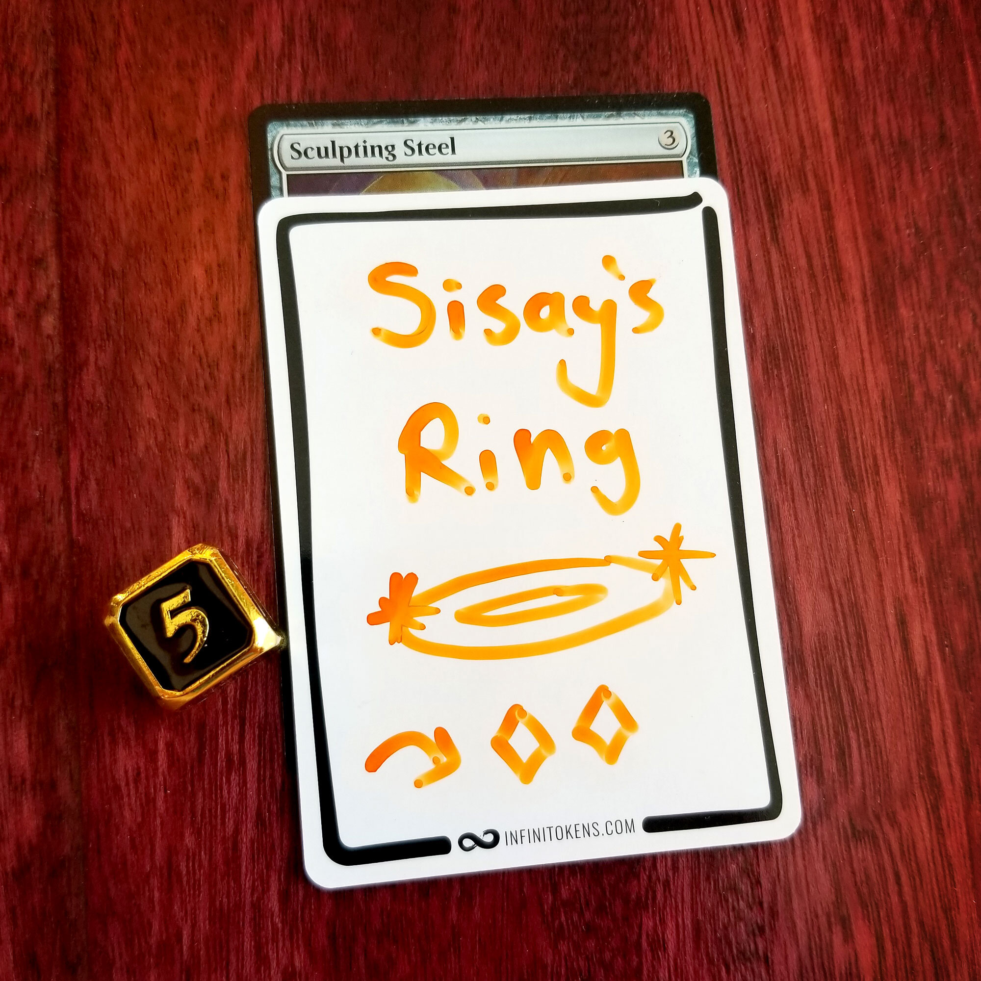 Five (colorless) Golden (Sisay's) Rings