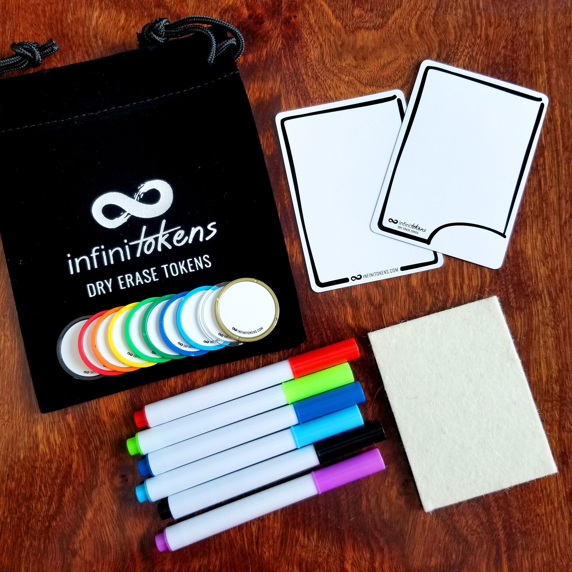 Tabletop Dry Erase Token Marker Set 