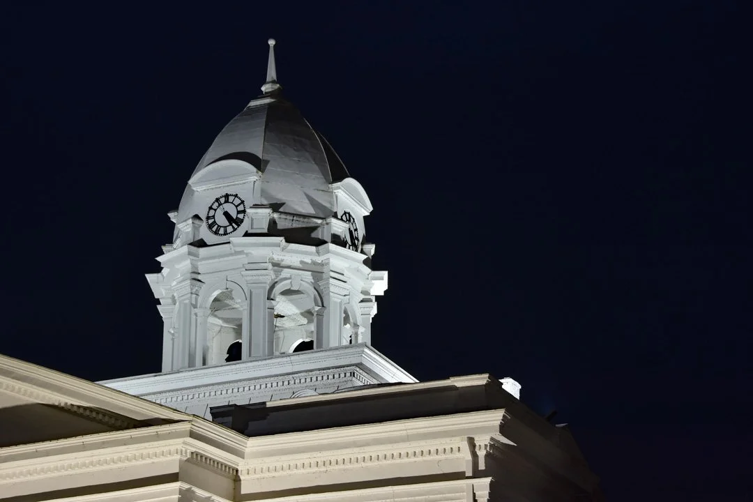 Colbert County Court House Steeple at Night720.jpg