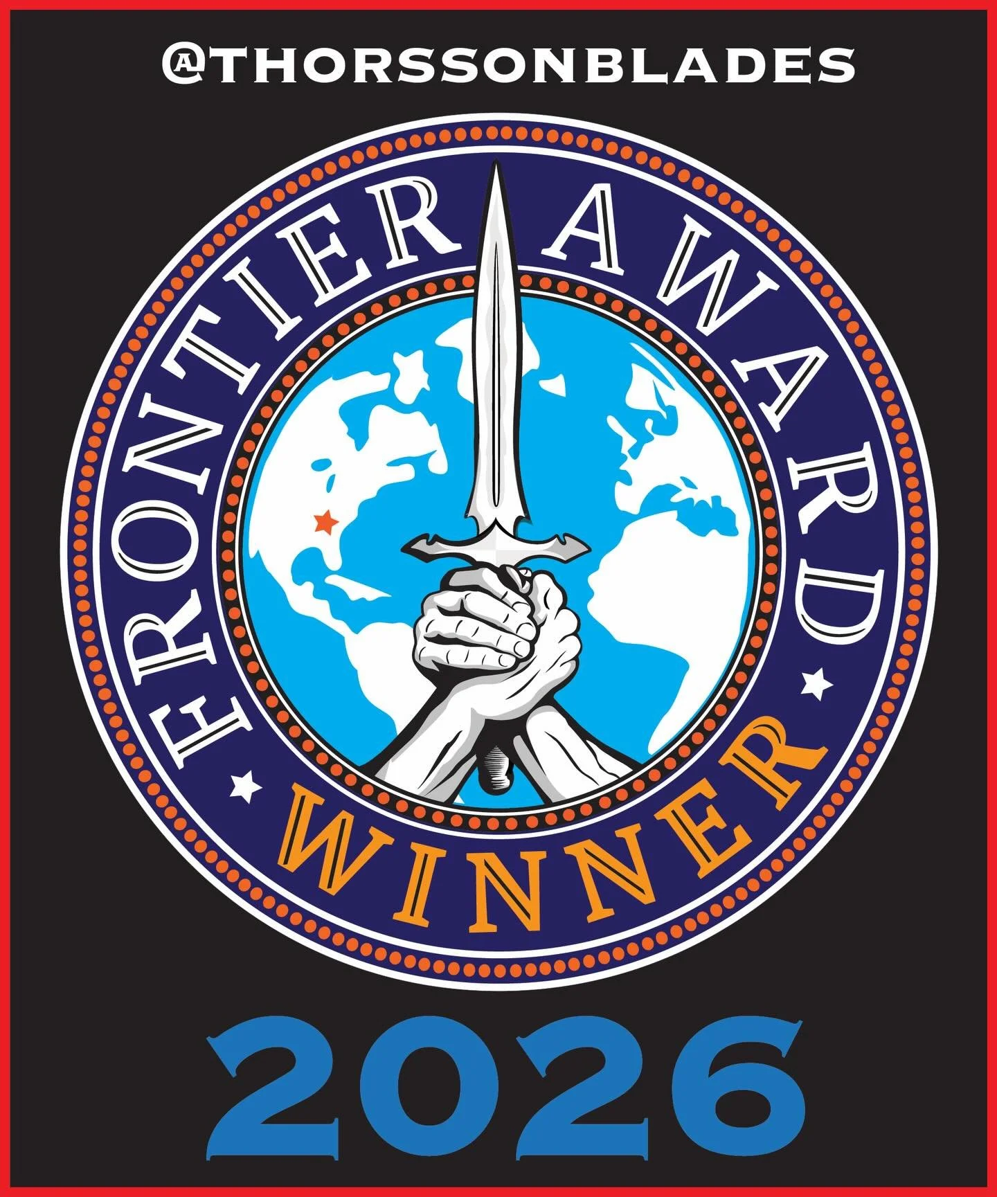 The FiT brothers are proud to announce that Mats Thureson from @thorssonblades has won the 2026 Frontier Award. 
.
Mats has been making knives for 14 years and just committed to full-time knife making a year ago. As many of you know, this is a precar