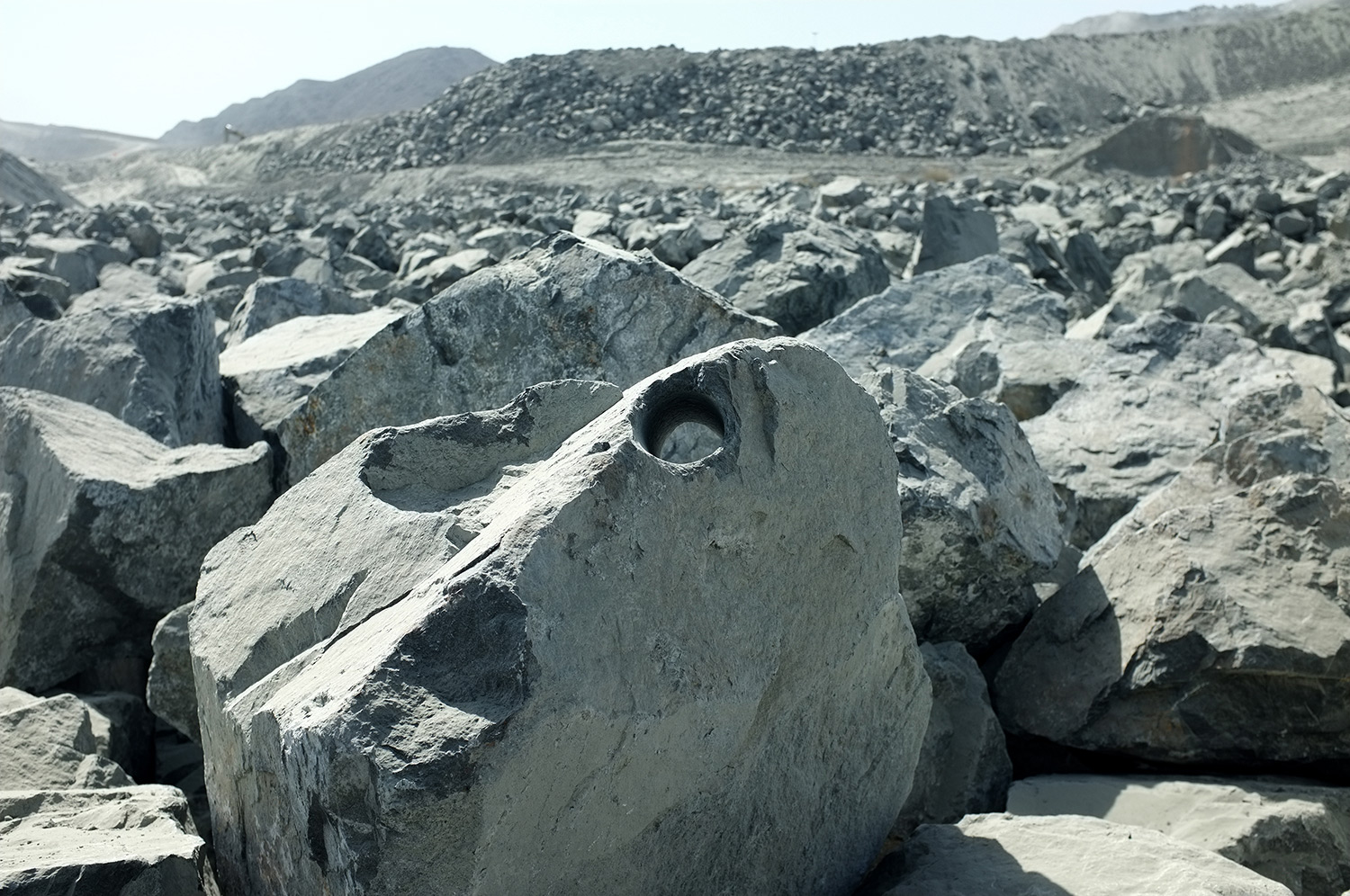  Boulder with hole, Quarry yard, Fujairah  Research image 