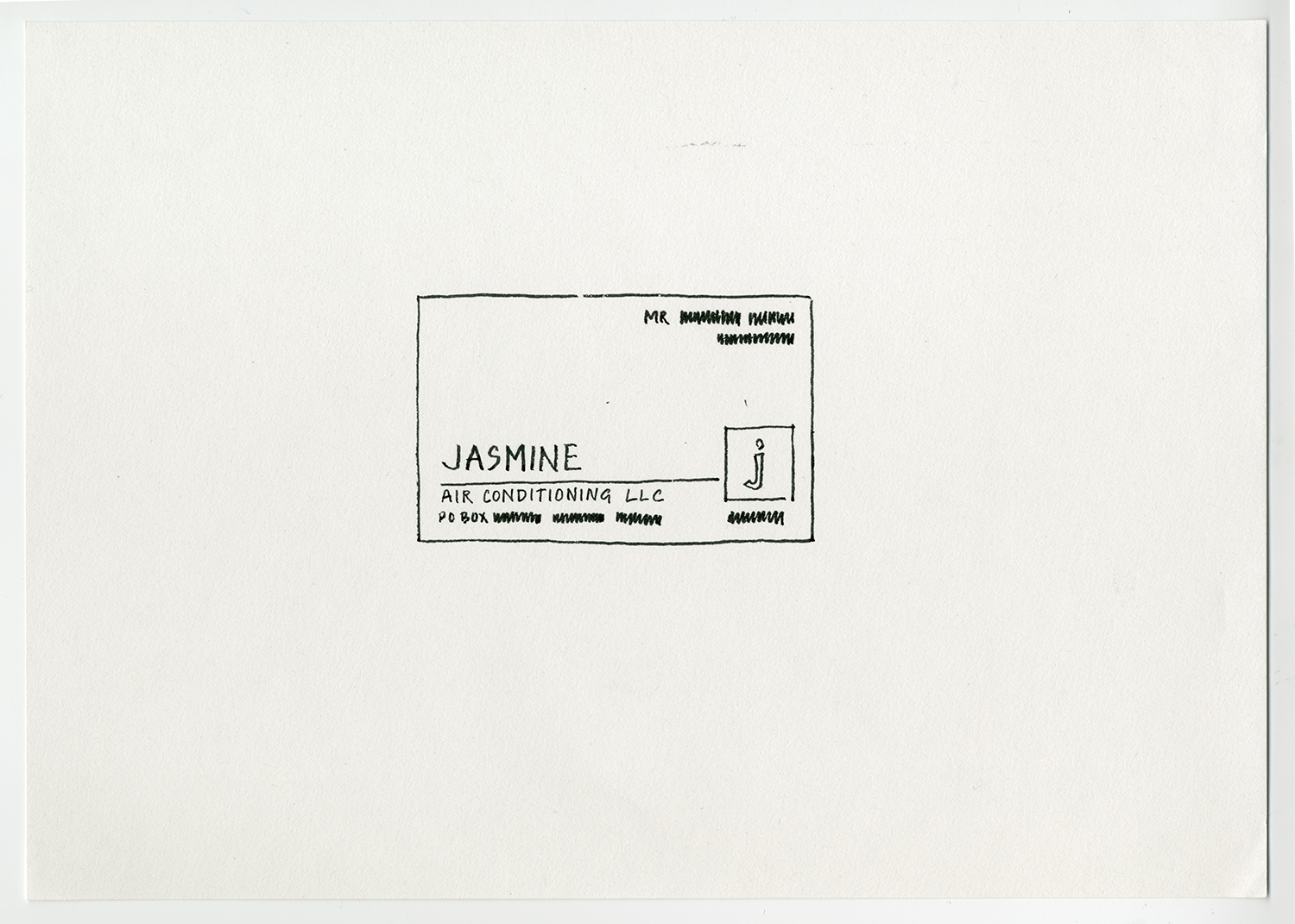   Jasmine , 2017  Ink on acid free fine grain paper 21 x 29.7 cm 
