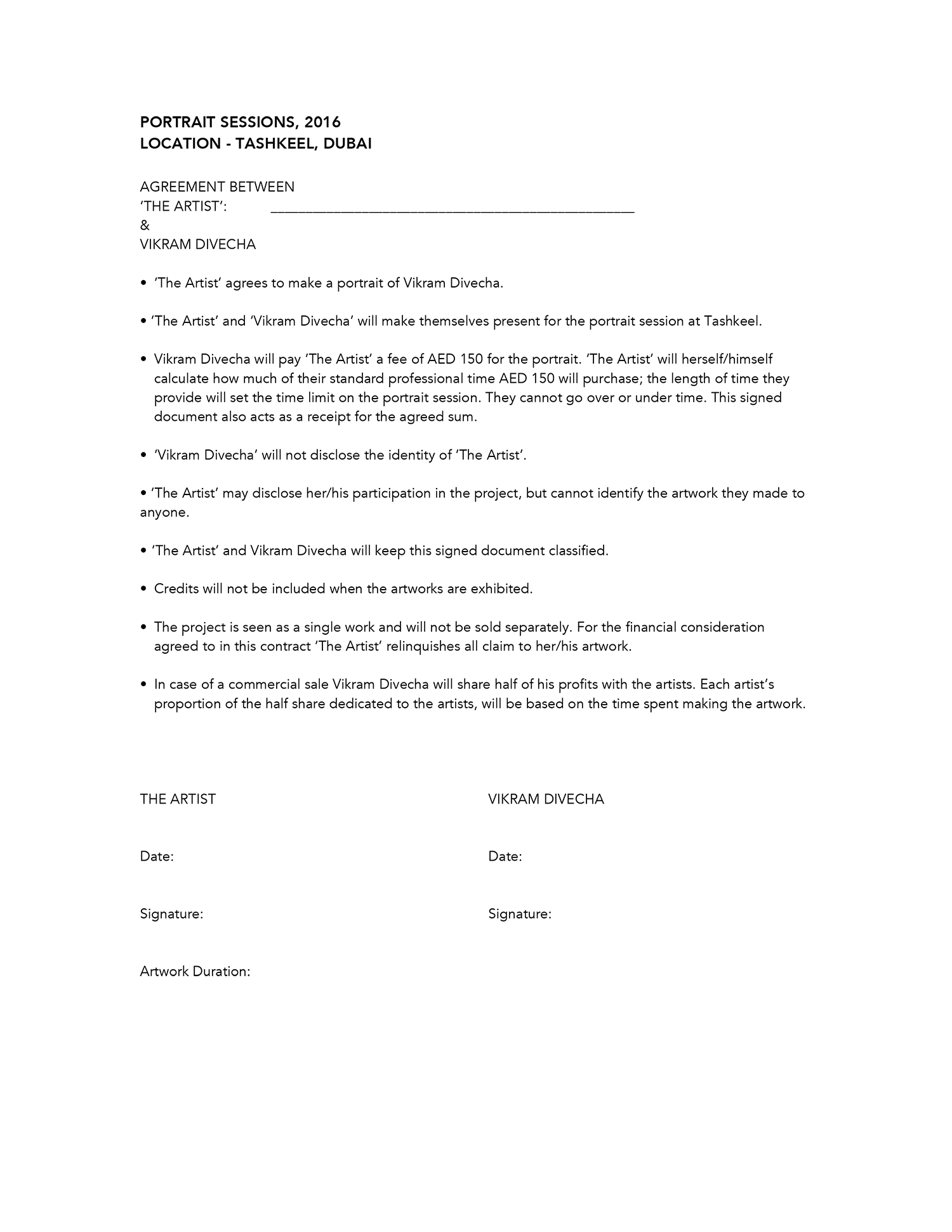 Agreement Document