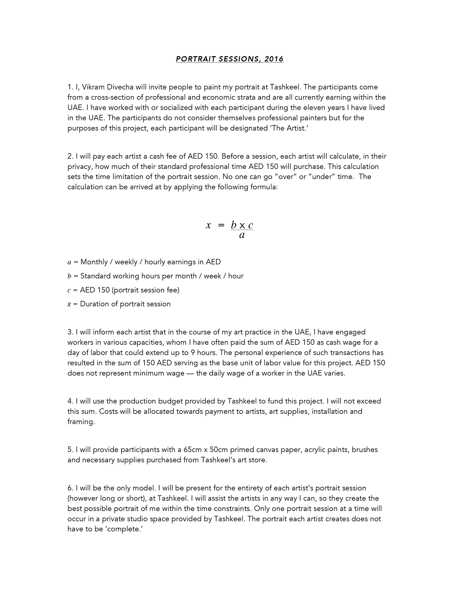 Artist Statement Page 1
