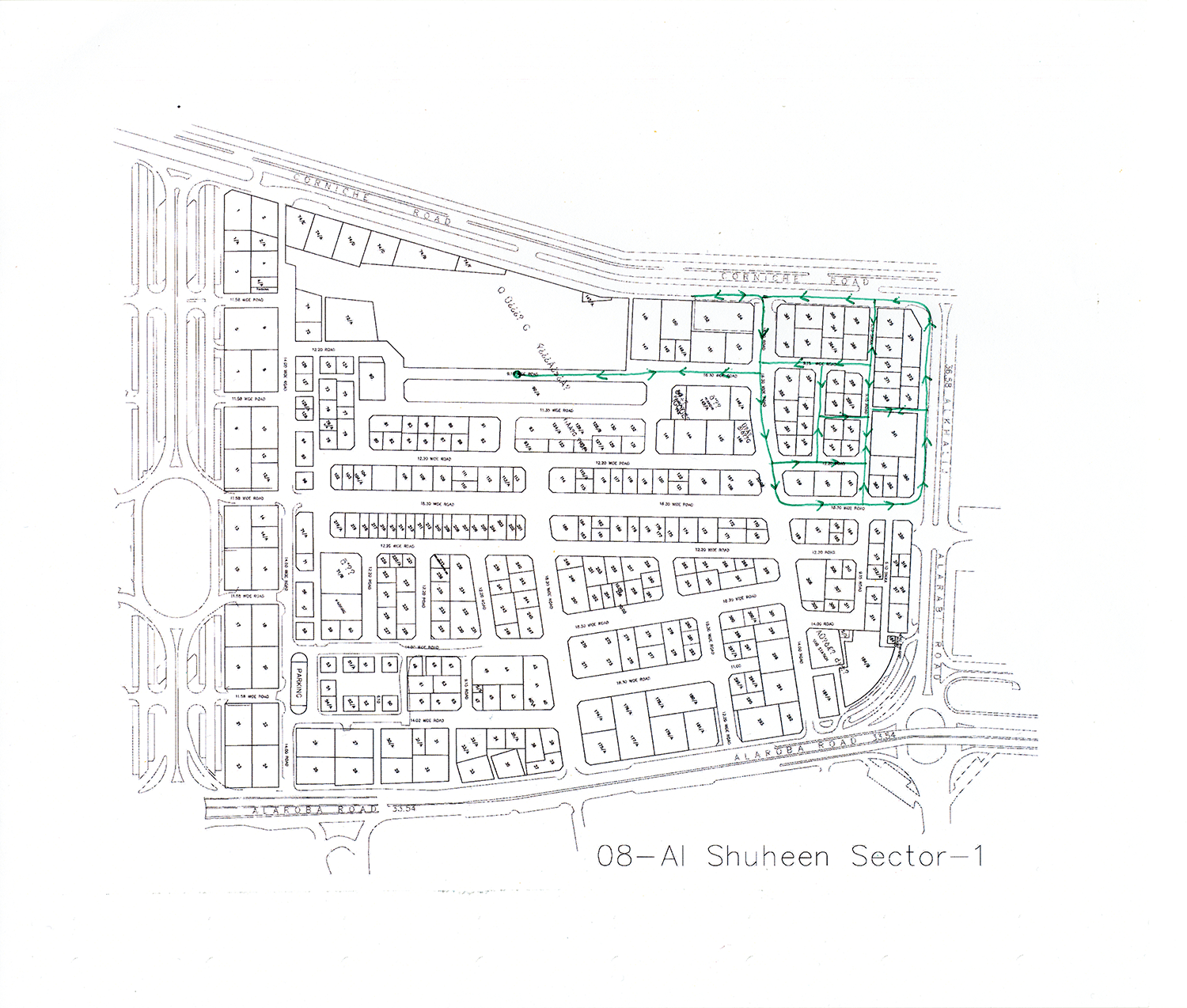   Remapped Sweeper Route - ID 1662 , 2016 Ballpoint ink on copy paper 29.7 x 35 cm  