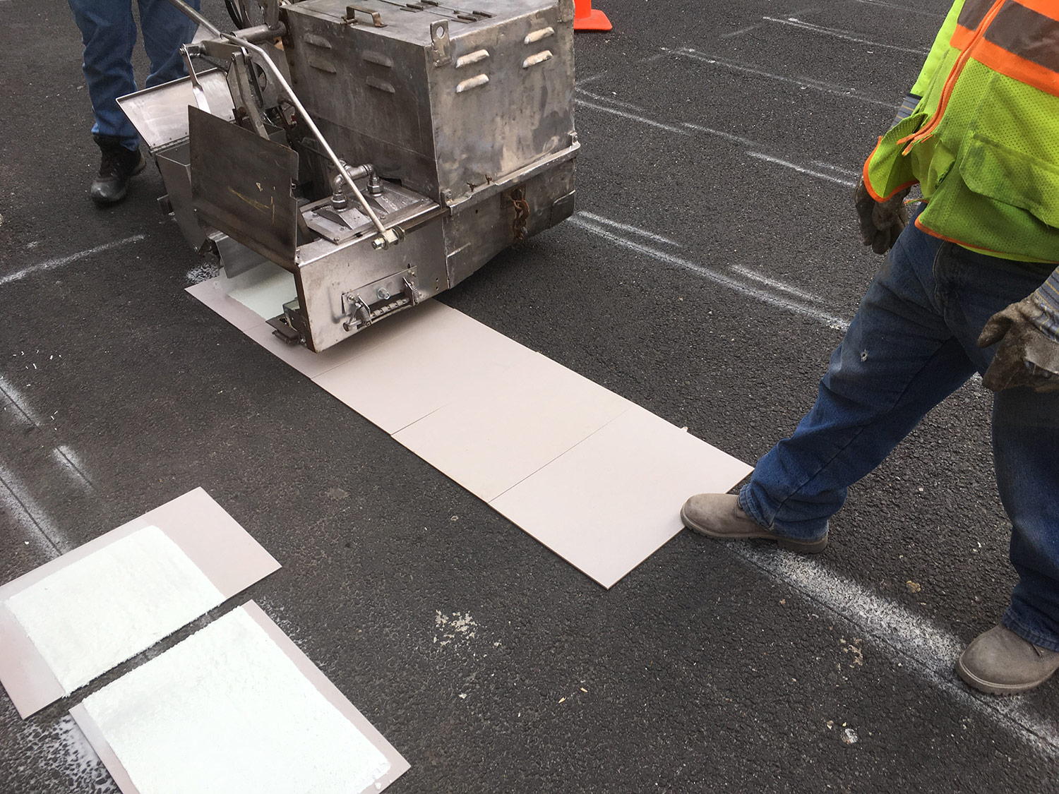  Road Marking crew  Lexington Avenue, E89 St intersection, Manhattan, New York 