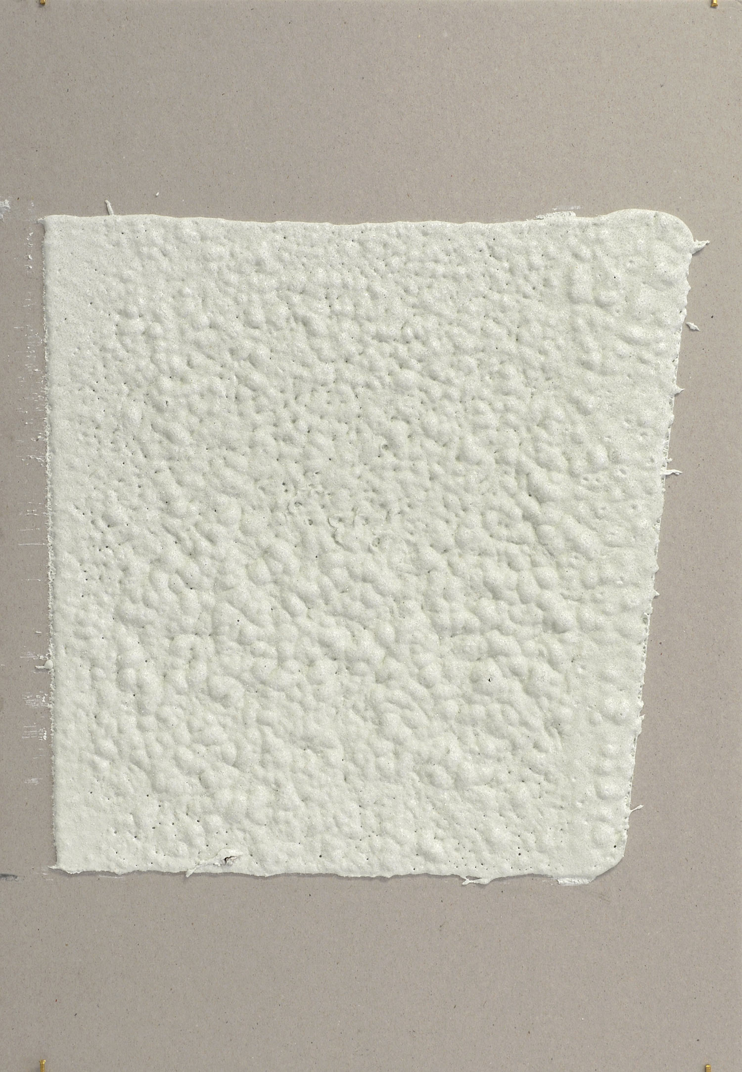   12in (W), 2.27mm (T), White, Random mark, Manual marking, Lexington Ave, E89 St int,  2018 Thermoplastic paint, reflective glass particles on grey board 35cm x 50cm 