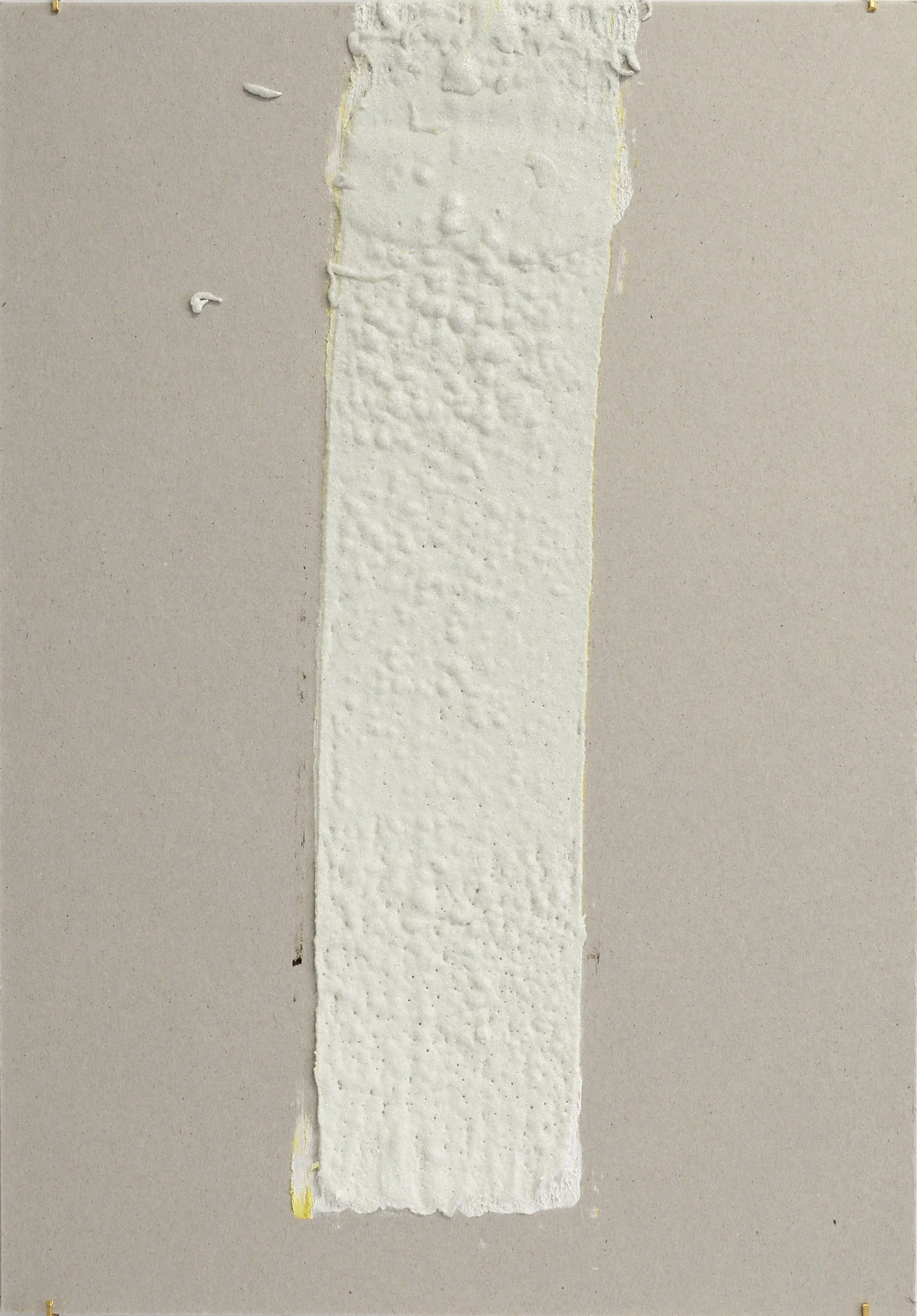 4in (section) (W), 2.27mm (T), White, Random mark, Hand marking, Lexington Ave, Btw E77 St - E78 St, 2018 Thermoplastic paint, reflective glass particles on grey board 35cm x 50cm