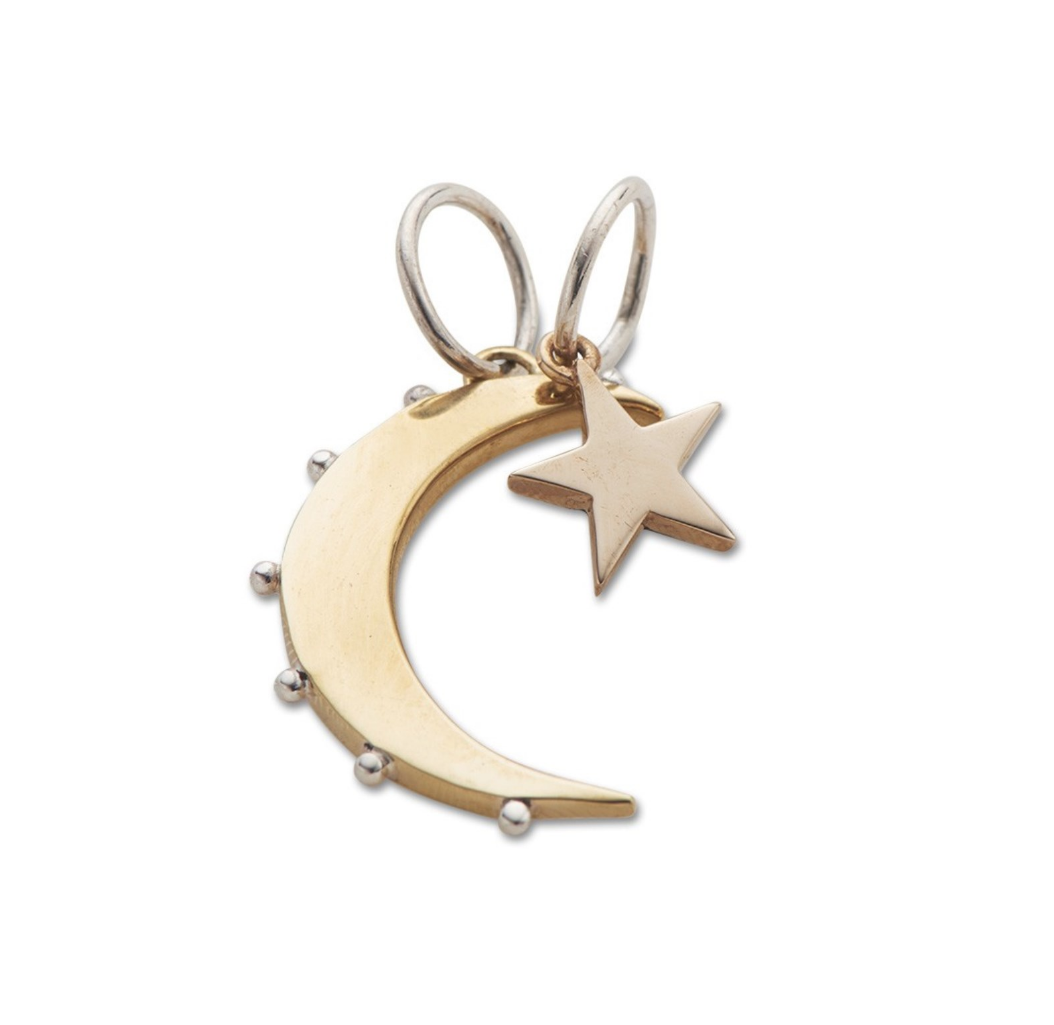 Palas Moon And Star Charms - $36
