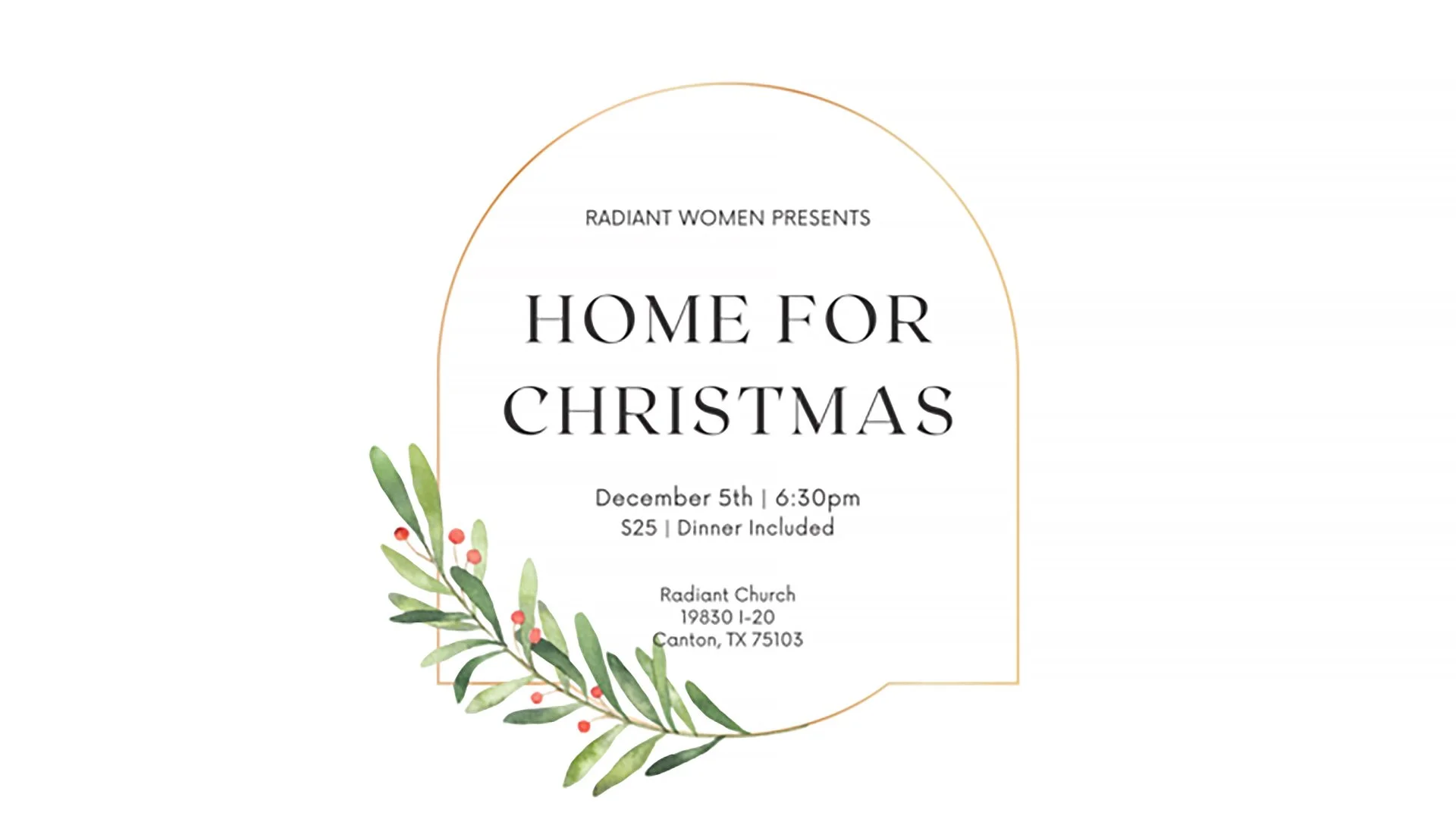 Home For Christmas Ladies Dinner