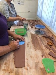 Students at work in the studio.